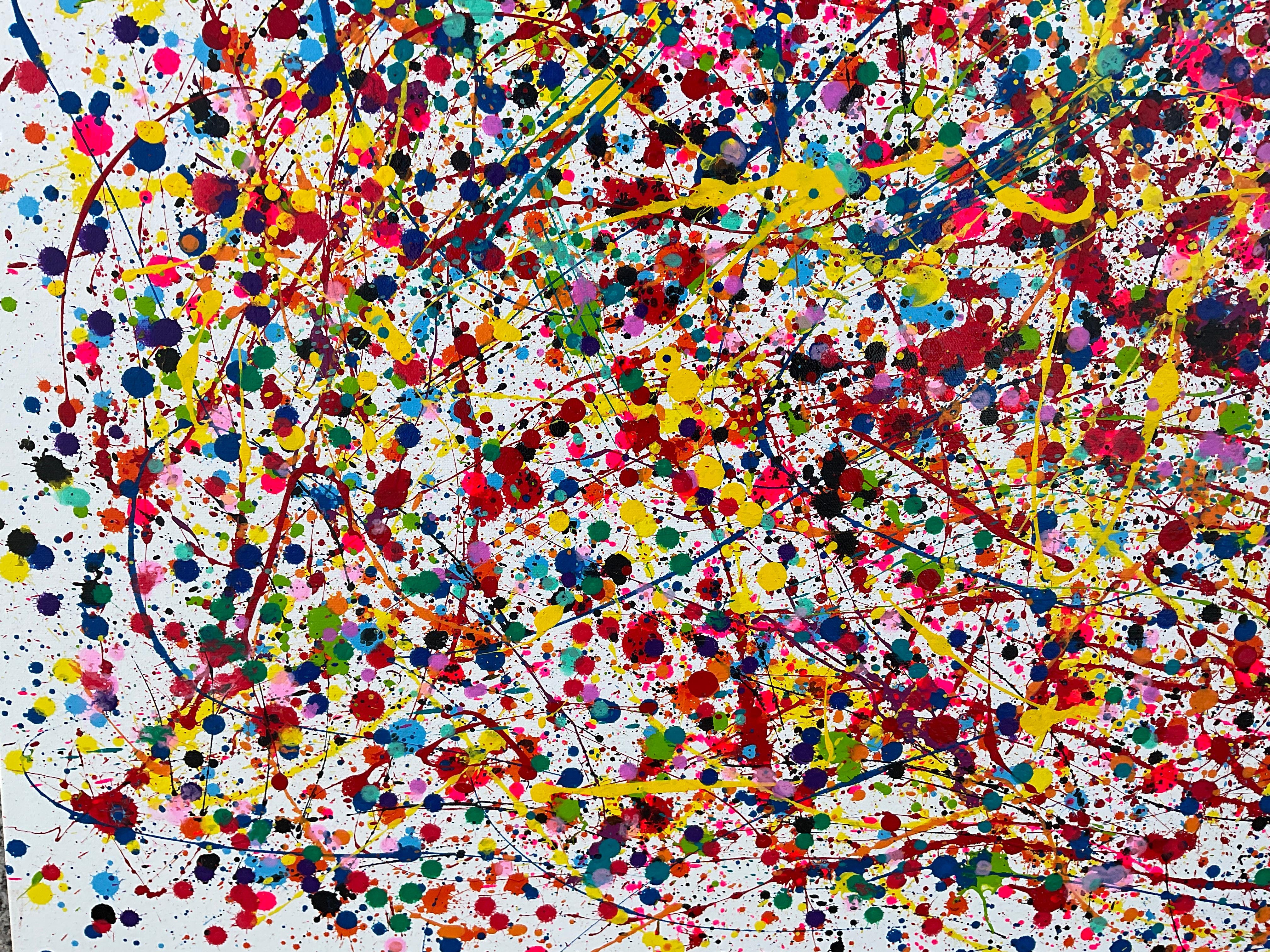 Liebe dich selbst Es ist kostenlos (Abstrakter Expressionismus), Painting, von Juan Jose Garay