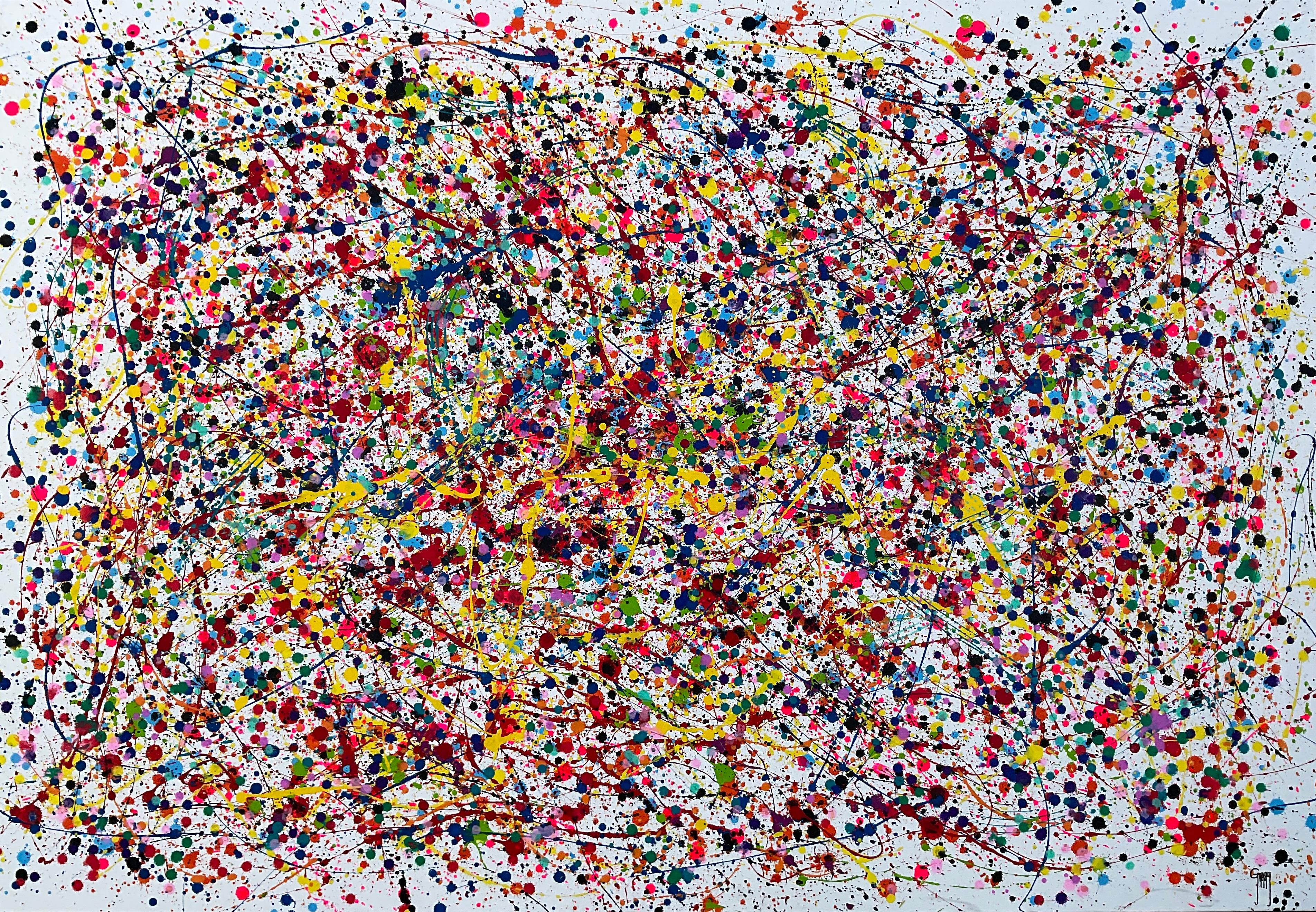 Juan Jose Garay Abstract Painting – Liebe dich selbst Es ist kostenlos