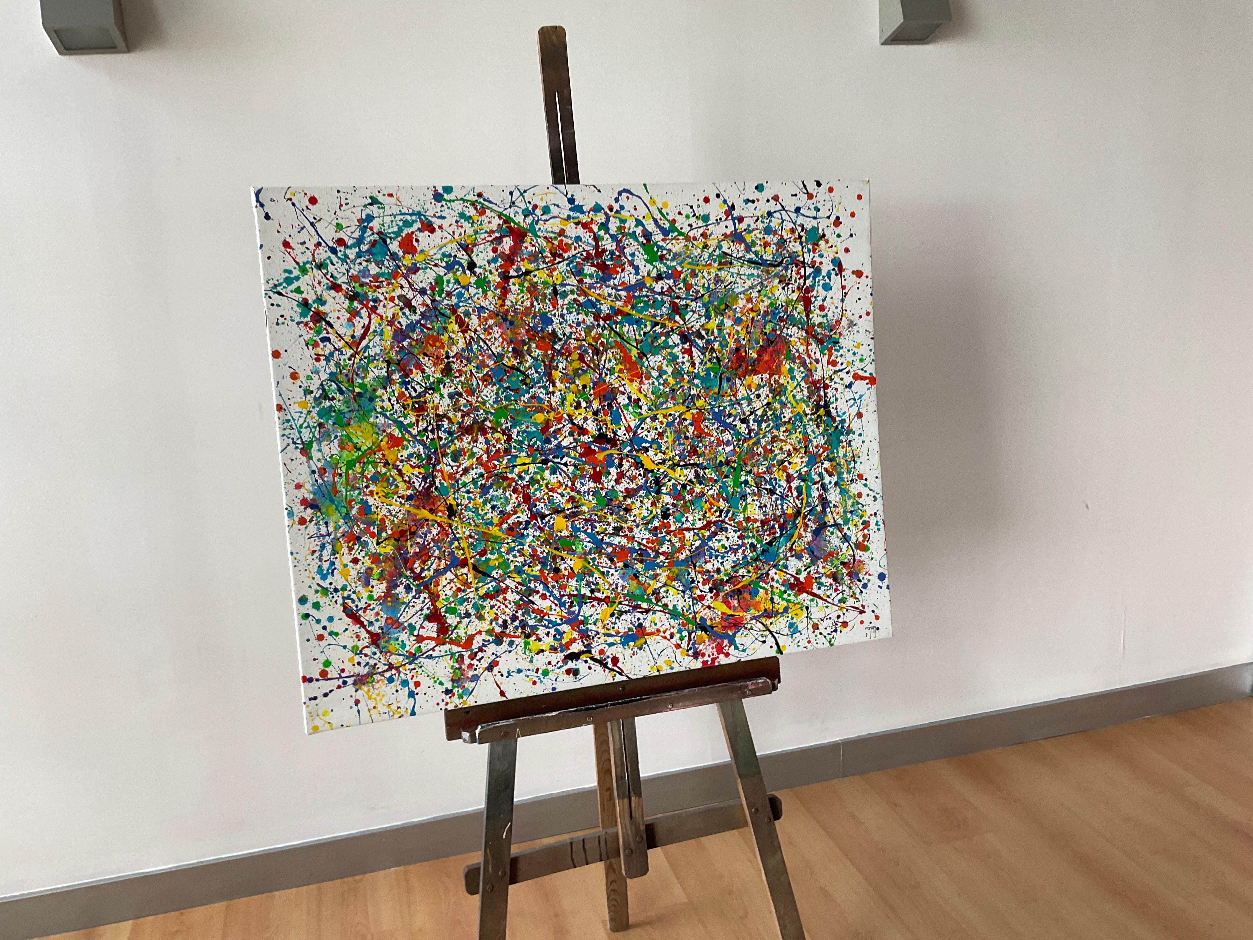 Amanti dell'amore - Painting Espressionismo astratto di Juan Jose Garay