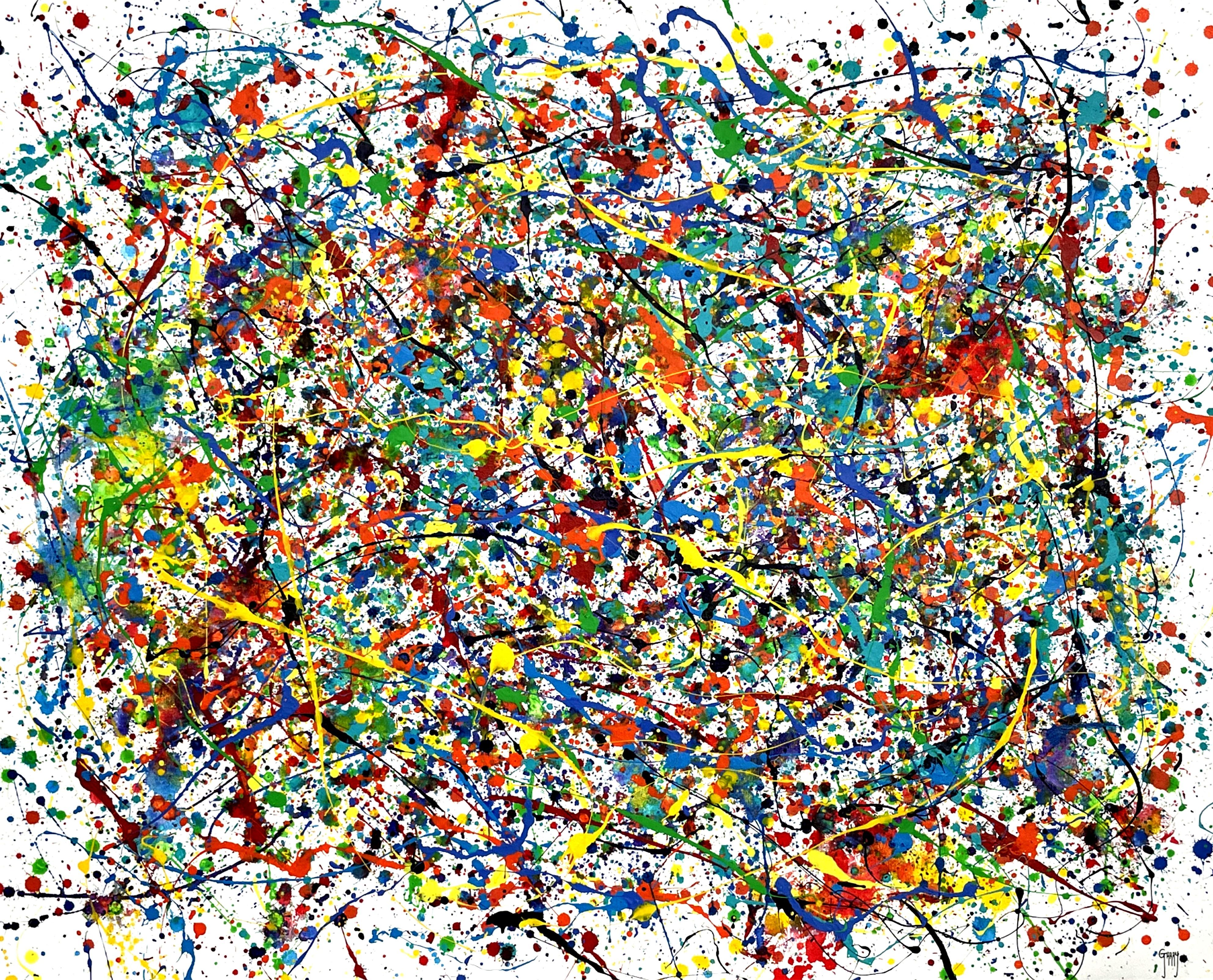 Juan Jose Garay Abstract Painting - Lovers of love