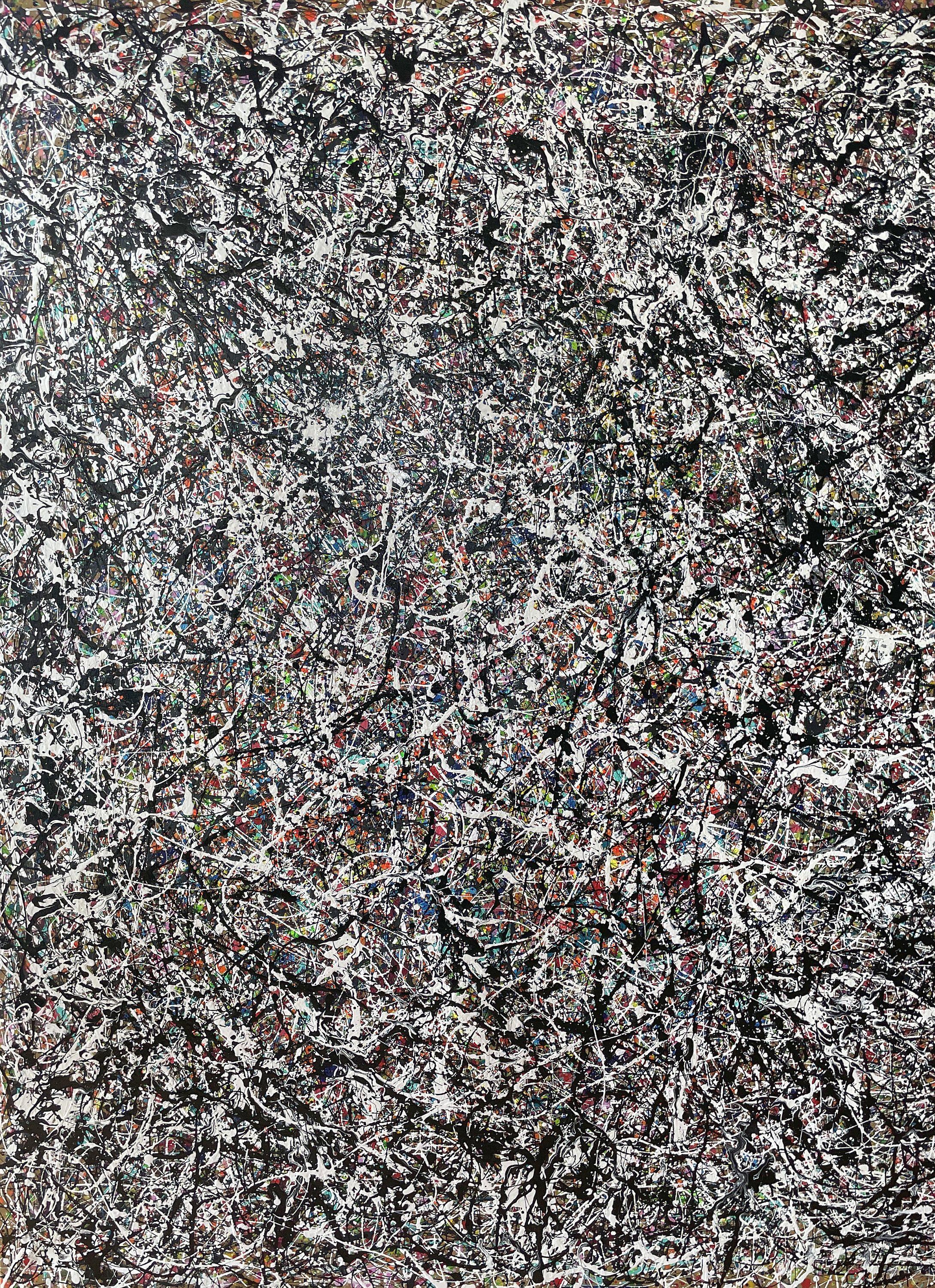 Man et femme - Expressionnisme abstrait Painting par Juan Jose Garay