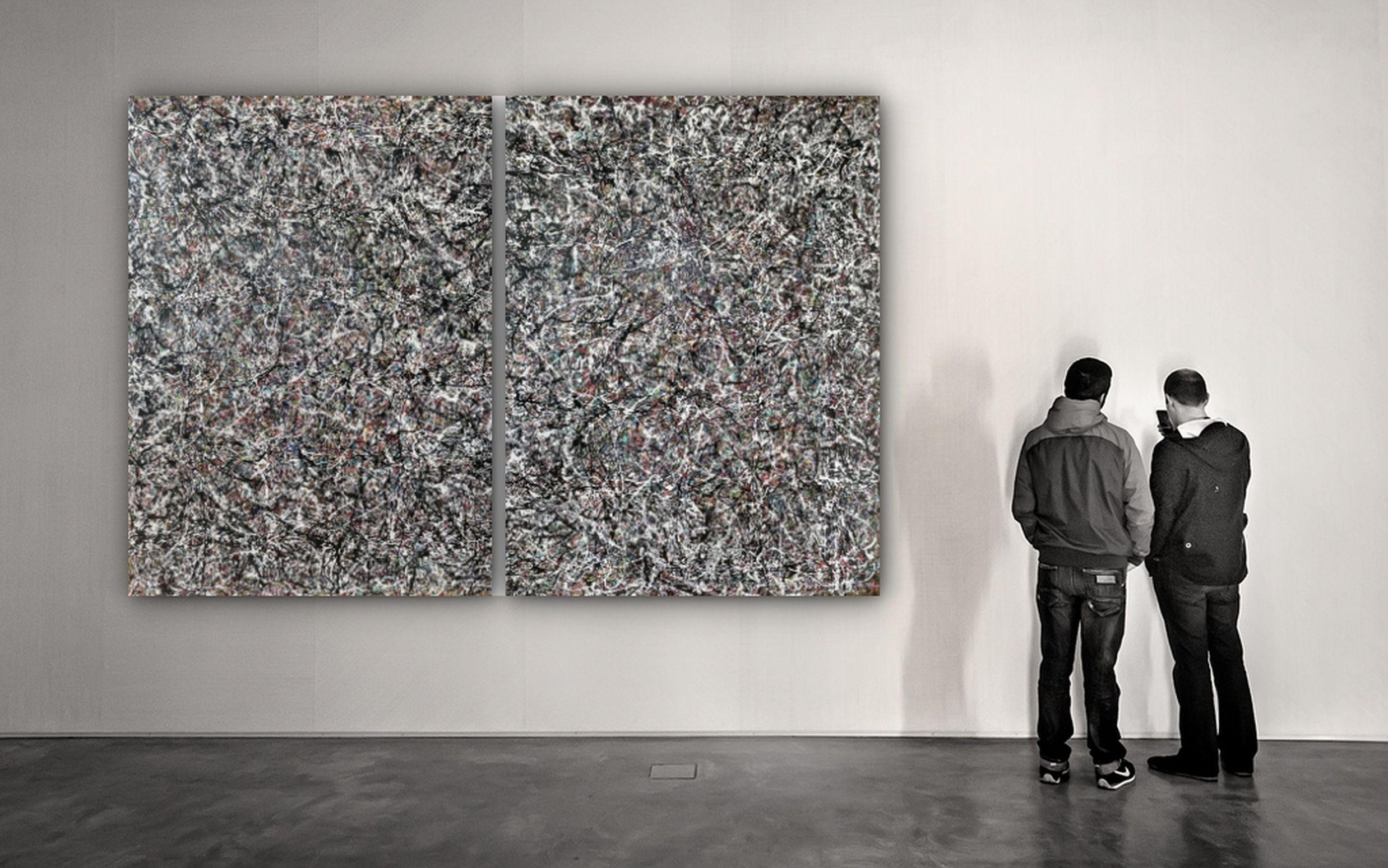 Man et femme - Expressionnisme abstrait Painting par Juan Jose Garay