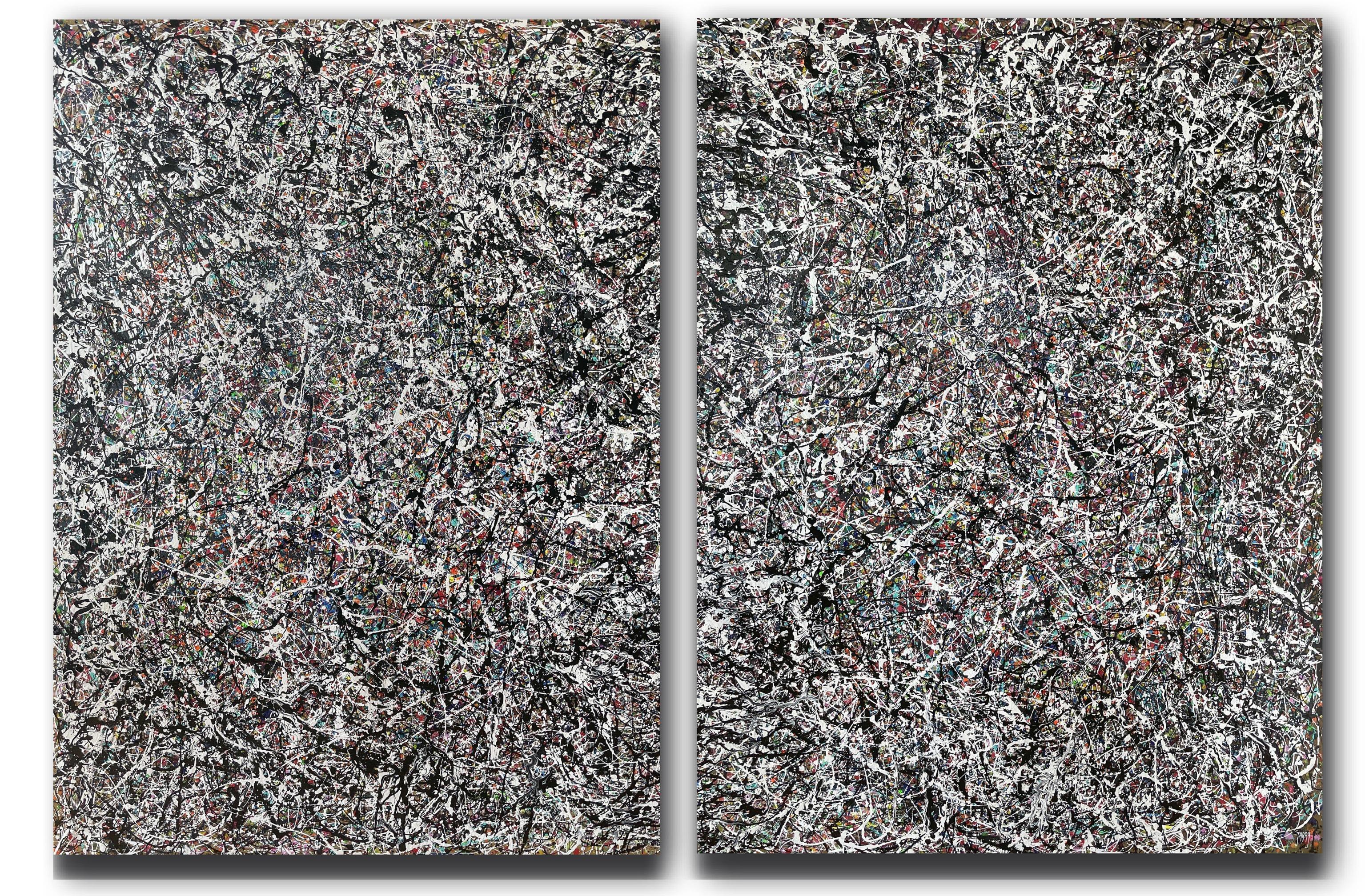 Abstract Painting Juan Jose Garay - Man et femme