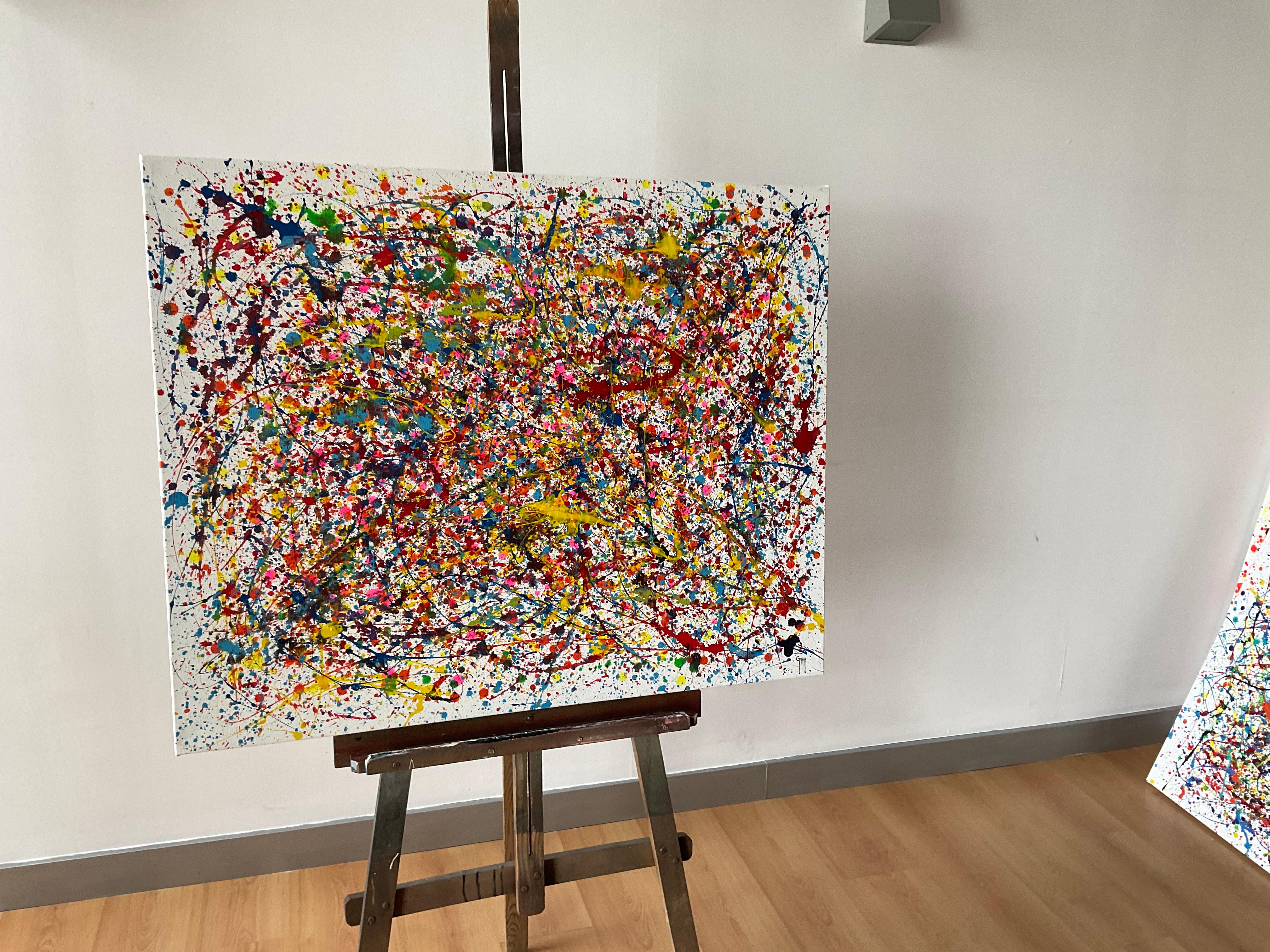 Lights du matin - Expressionnisme abstrait Painting par Juan Jose Garay