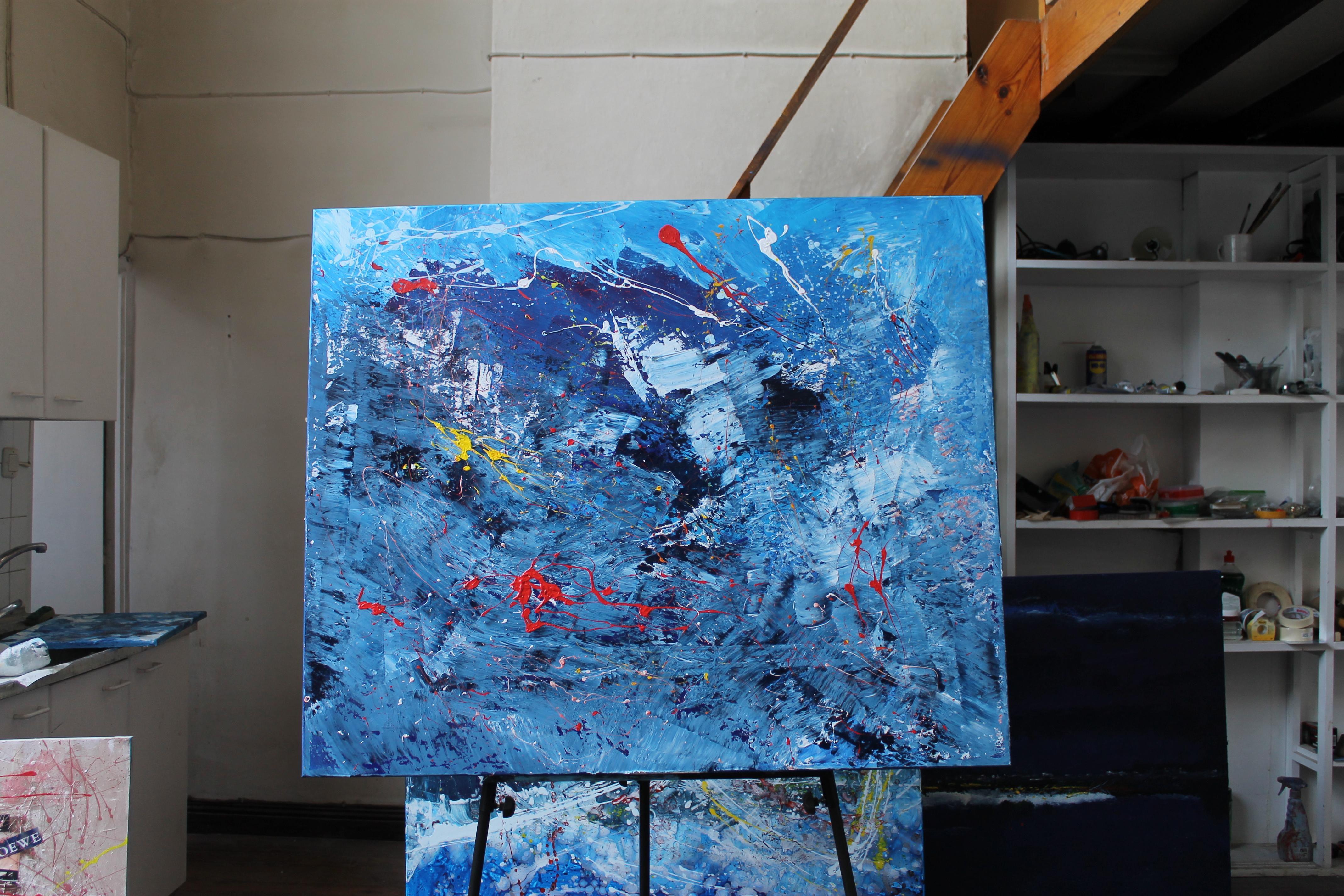 Mistero - Abstract Painting Blu di Juan Jose Garay