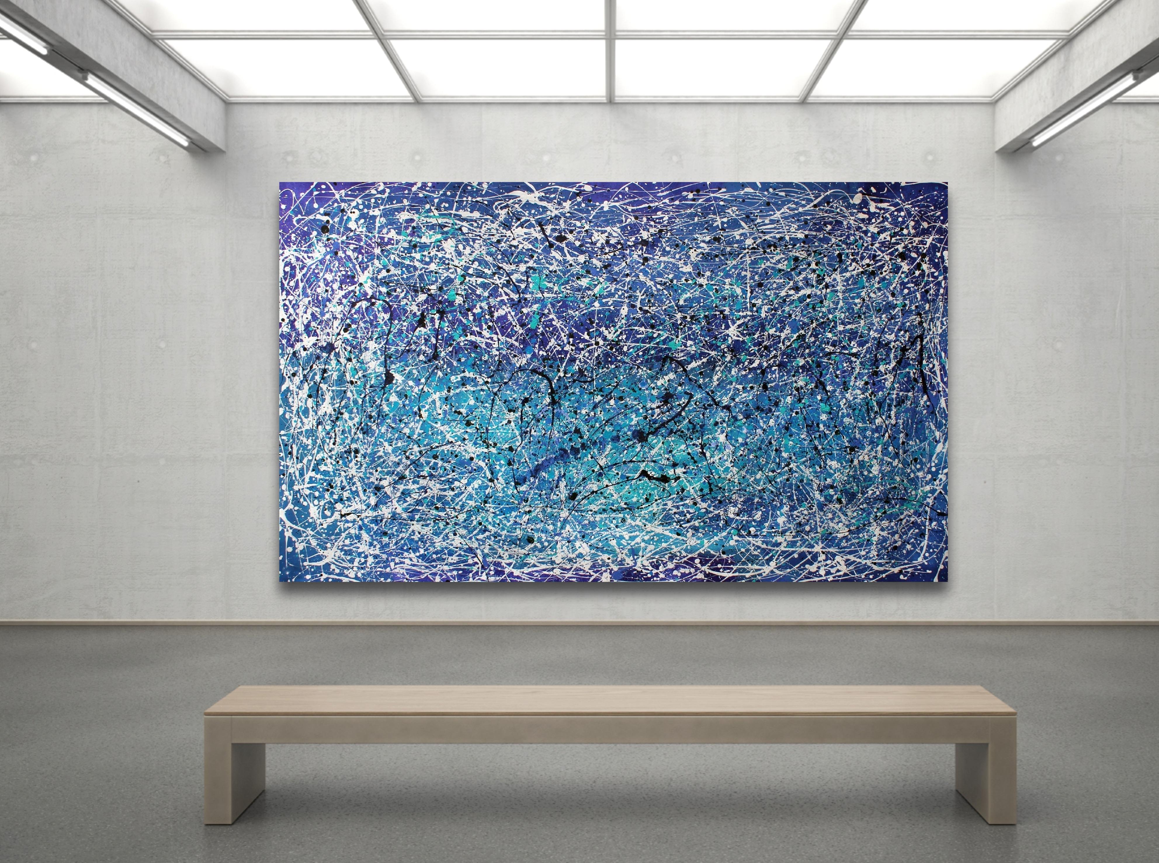 N'abandonnez jamais. Something Great prend du temps - Expressionnisme abstrait Painting par Juan Jose Garay