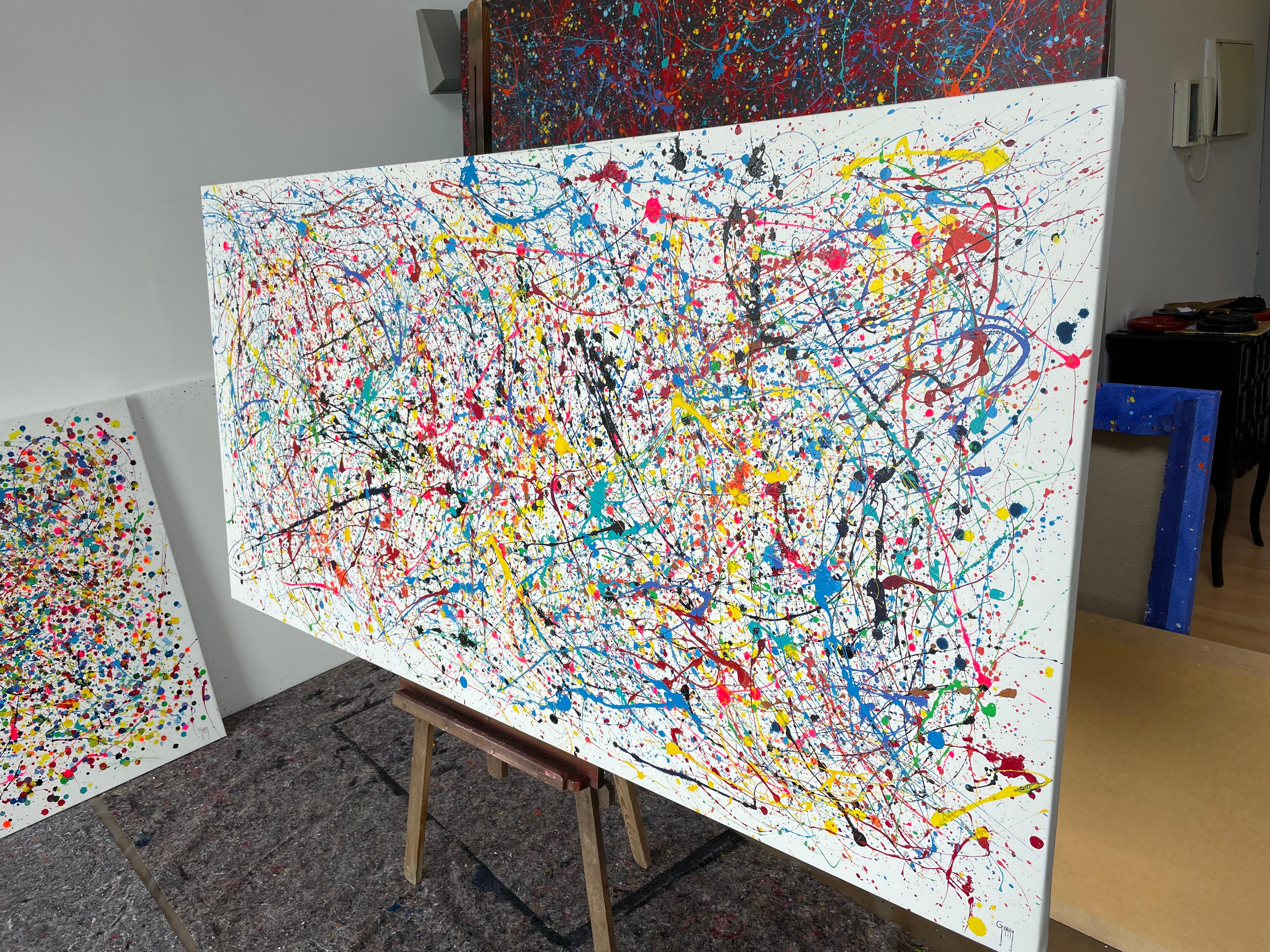 Notti - Abstract Painting Grigio di Juan Jose Garay