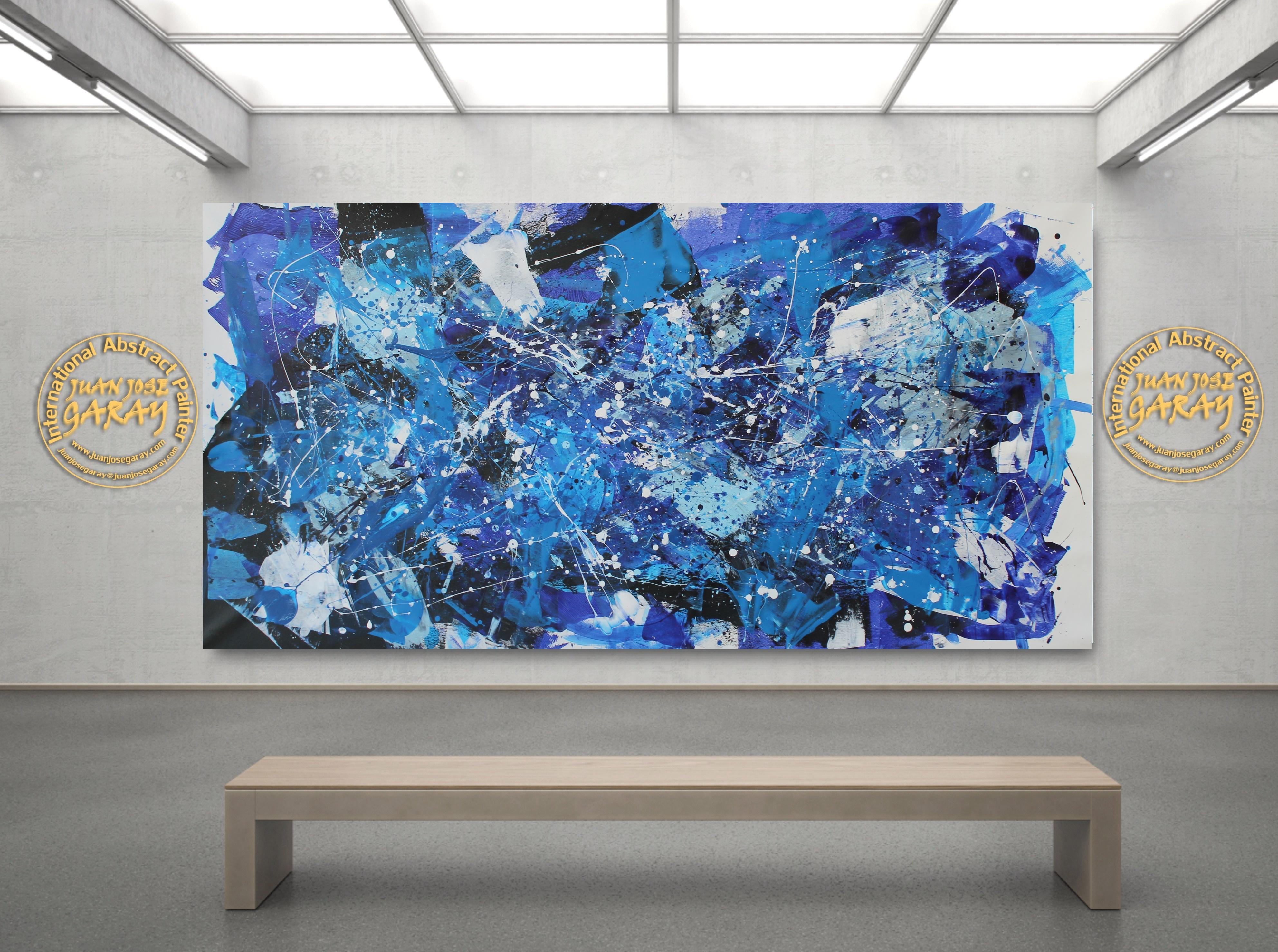 Ozean der Leidenschaften (Blau), Abstract Painting, von Juan Jose Garay