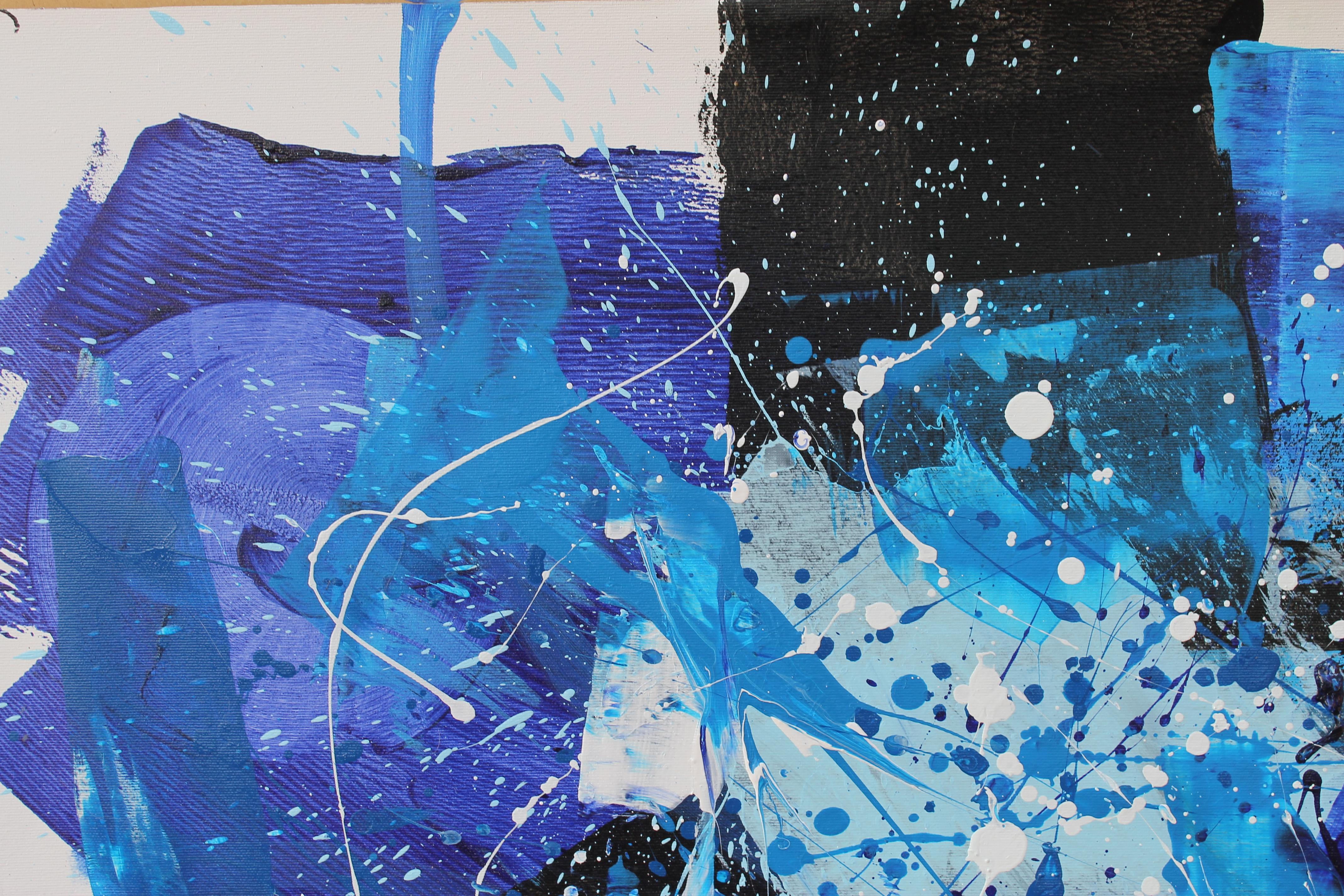 Gemälde: Acryl auf Leinwand. 
Esta obra es una explosión de energía y pasión que quise capturar con colores blanco, negro y gris con unod movimientos caóticos. Utilicé acrílico y esmalte para crear una textura vibrante que transmite el deseo natural