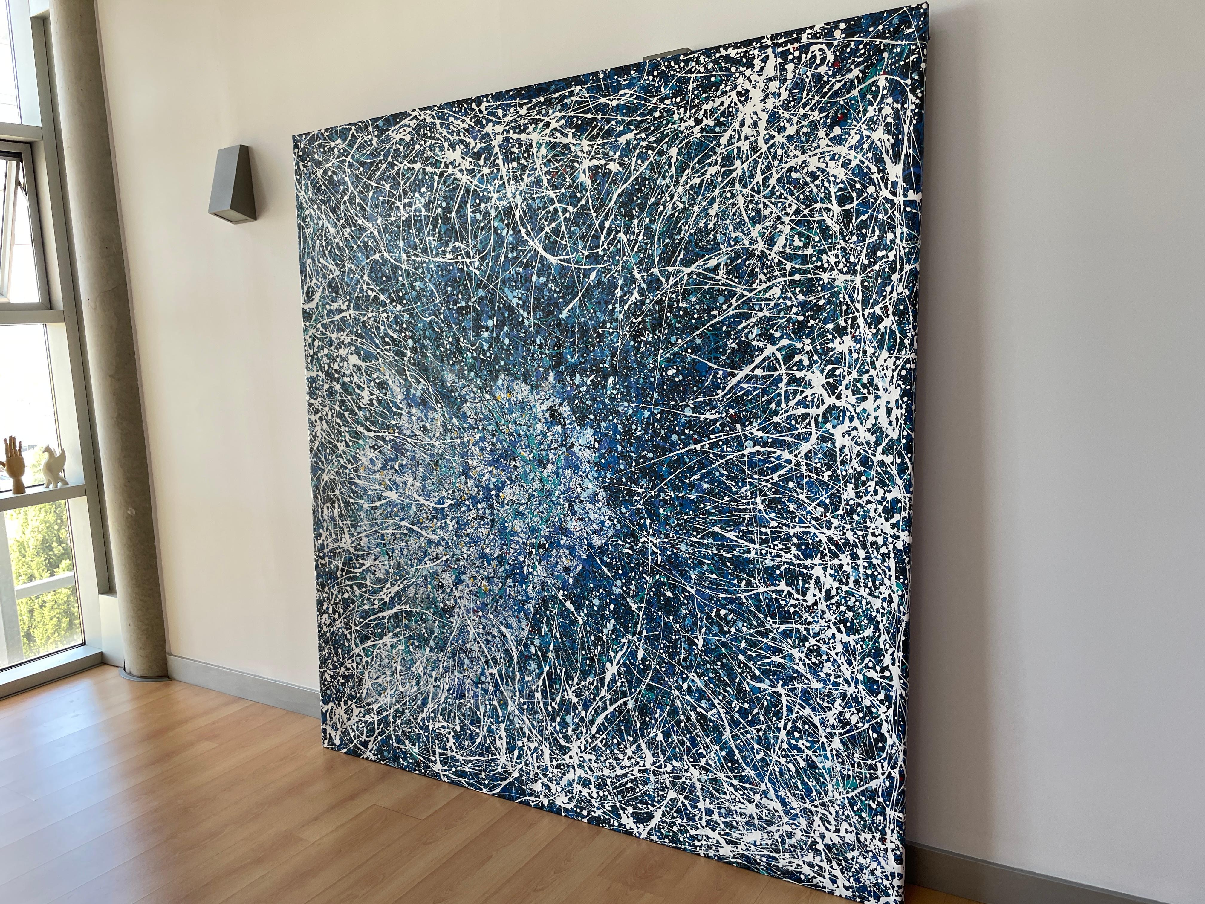 Open Until Dawn - Abstract Expressionist Painting by Juan Jose Garay