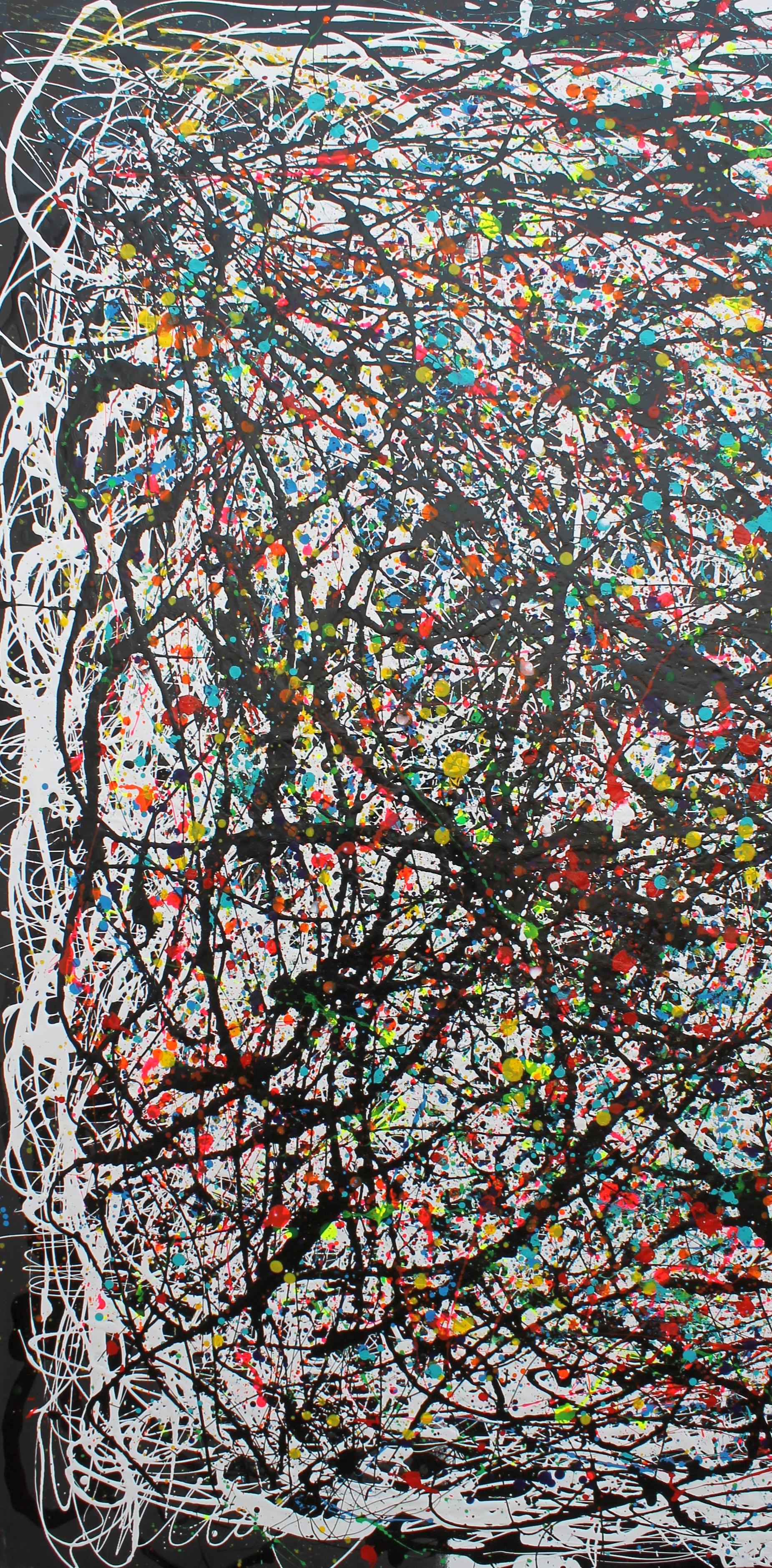 Paralells Welten Diptychon – Painting von Juan Jose Garay