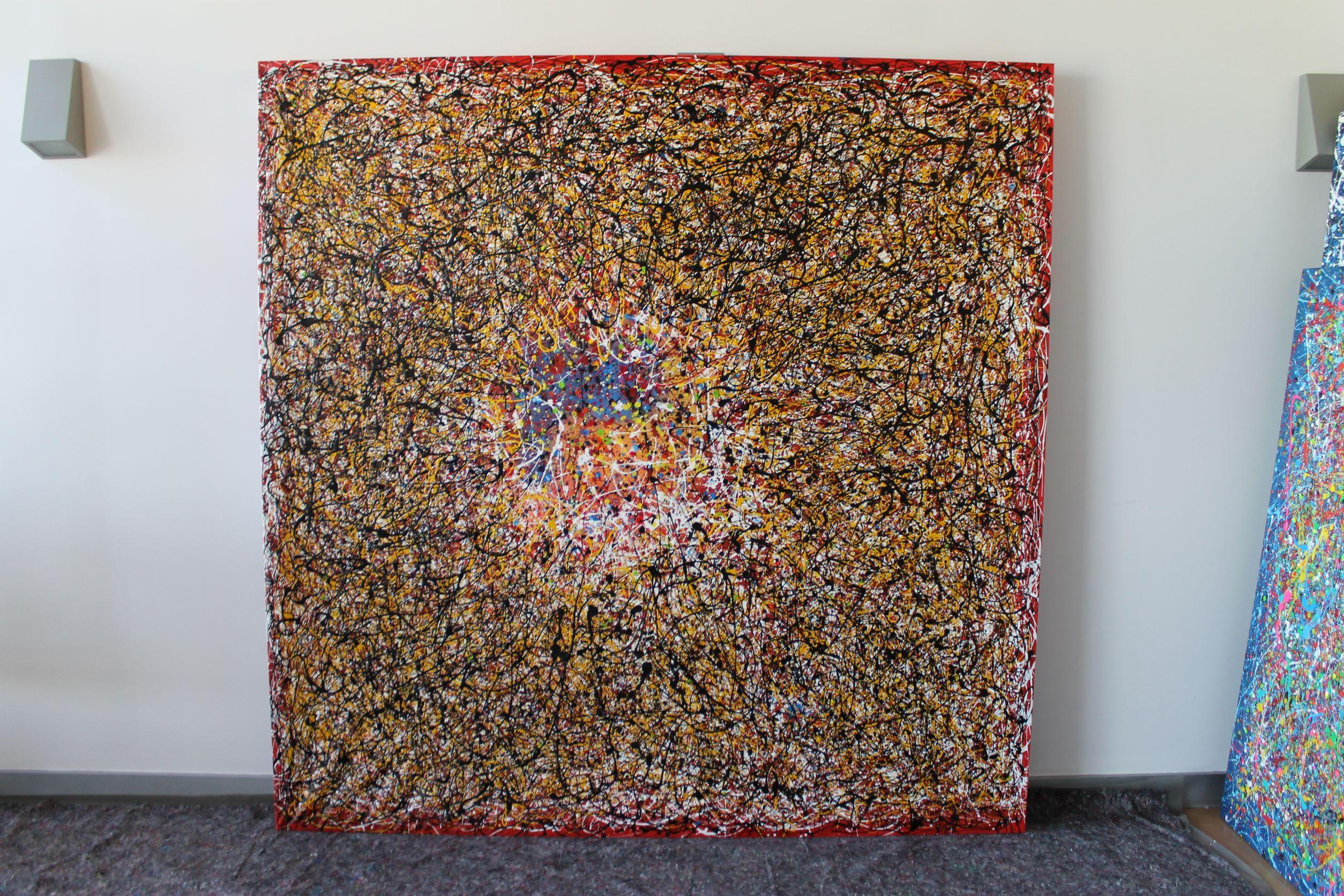 Leidenschaft in rotem Range (Abstrakter Expressionismus), Painting, von Juan Jose Garay