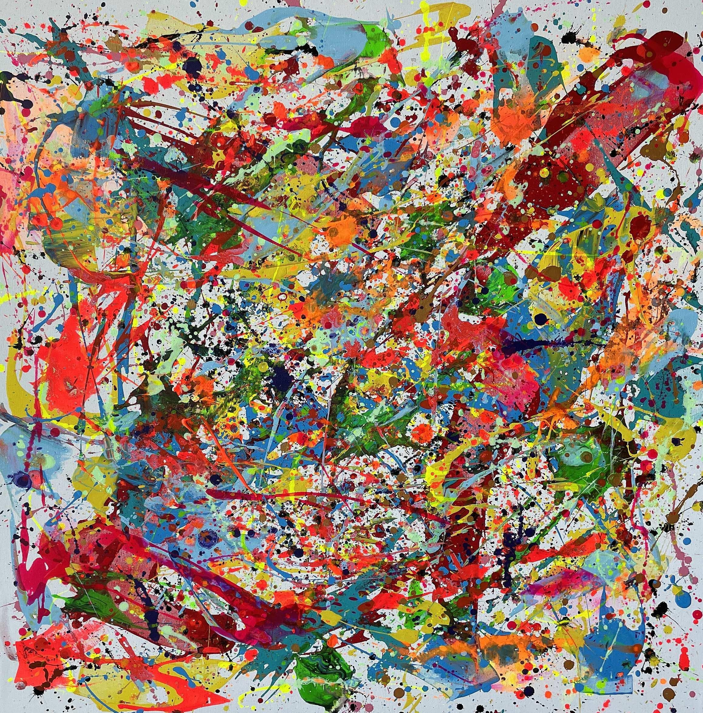 Juan Jose Garay Abstract Painting - Rain of Pigments