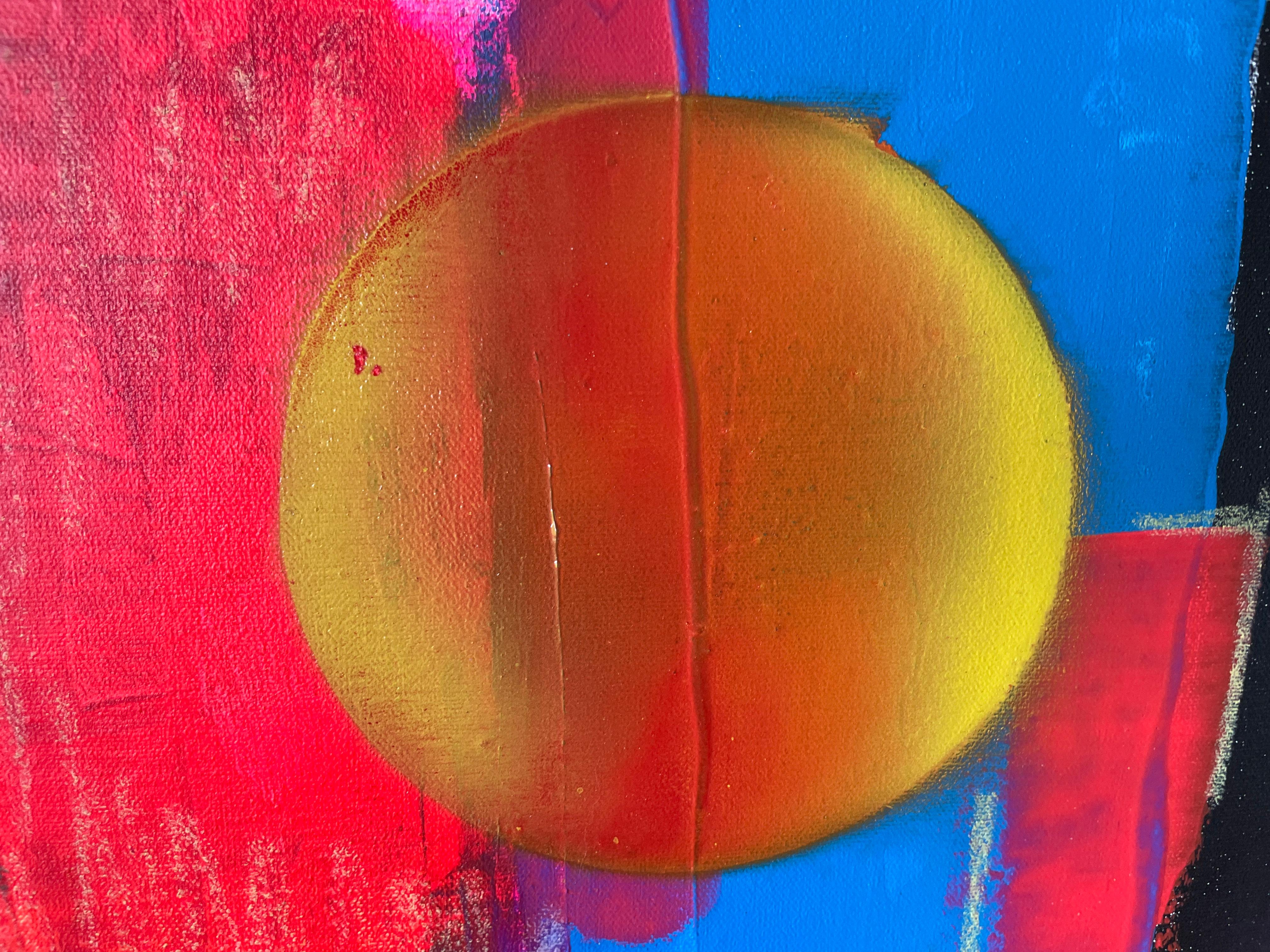 Is a captivating masterpiece that embodies the essence of the action painting movement. With its vibrant display of colors against a pristine white backdrop, this artwork emanates an electrifying energy that captivates viewers from the moment they