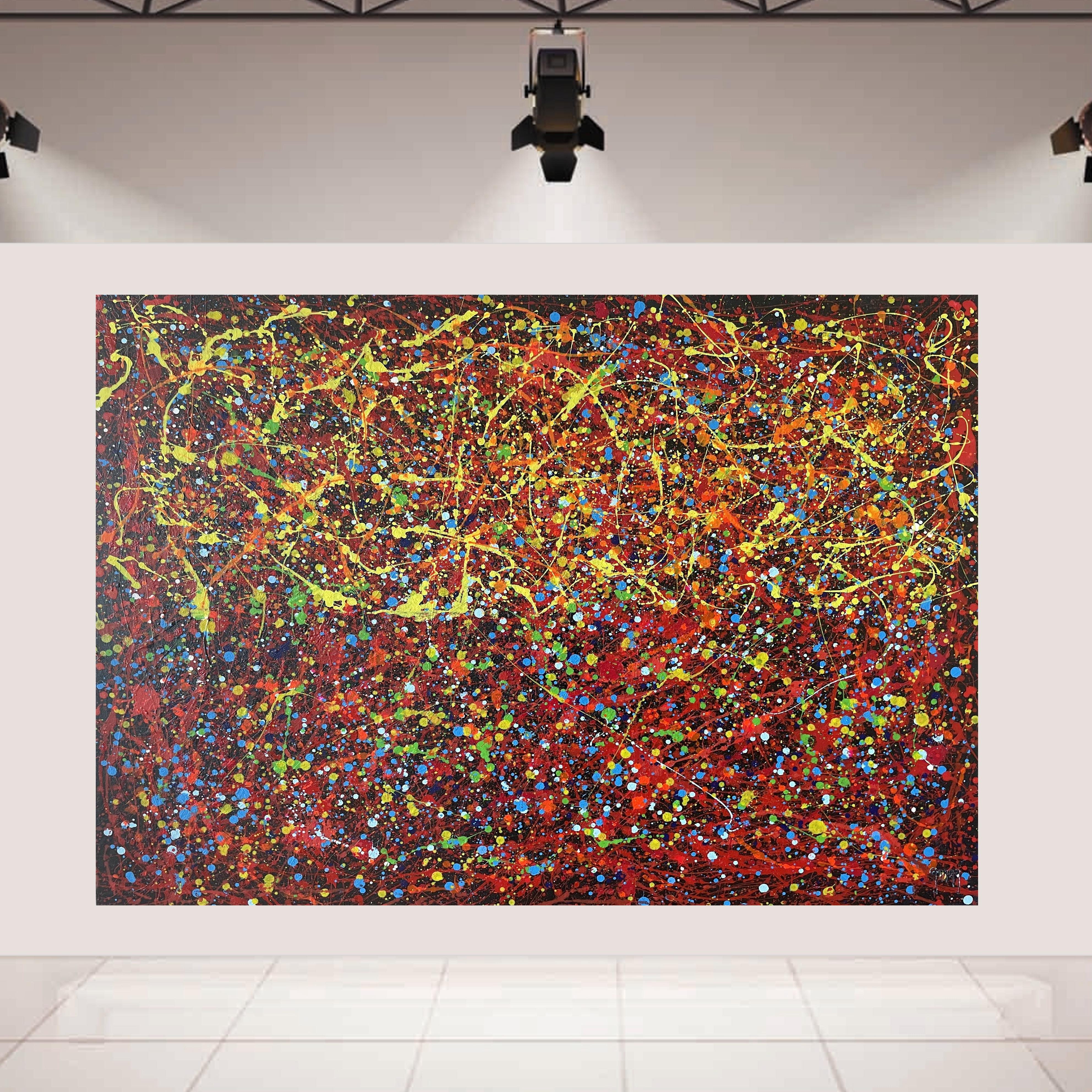 Red Metaverso (Abstrakter Expressionismus), Painting, von Juan Jose Garay