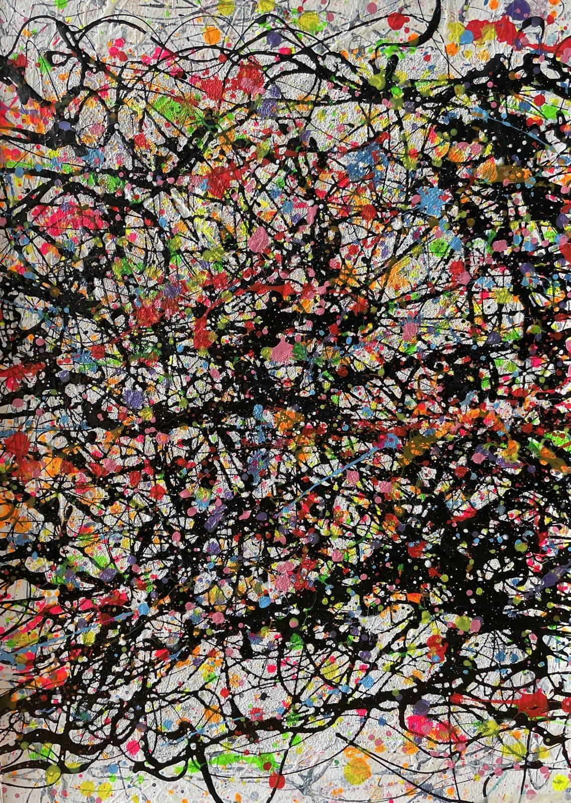 Rhythmus der Farben in vier Farben – Painting von Juan Jose Garay