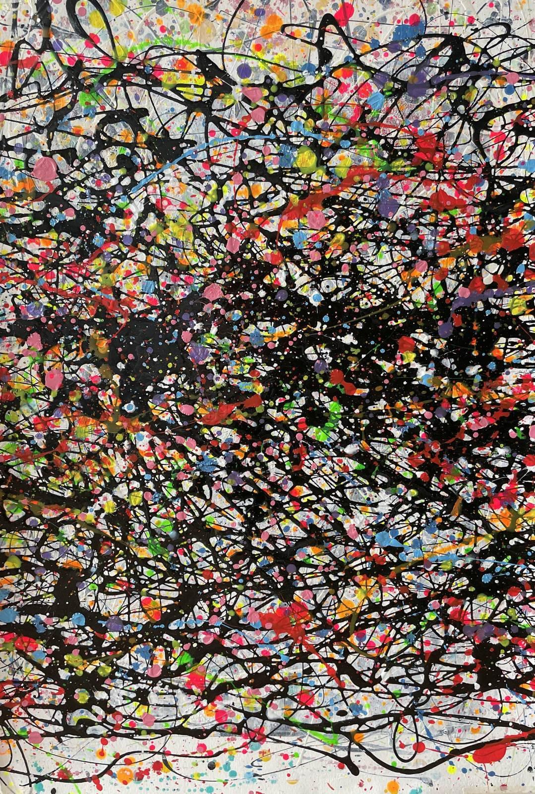 Rhythmus der Farben in vier Farben (Abstrakter Expressionismus), Painting, von Juan Jose Garay