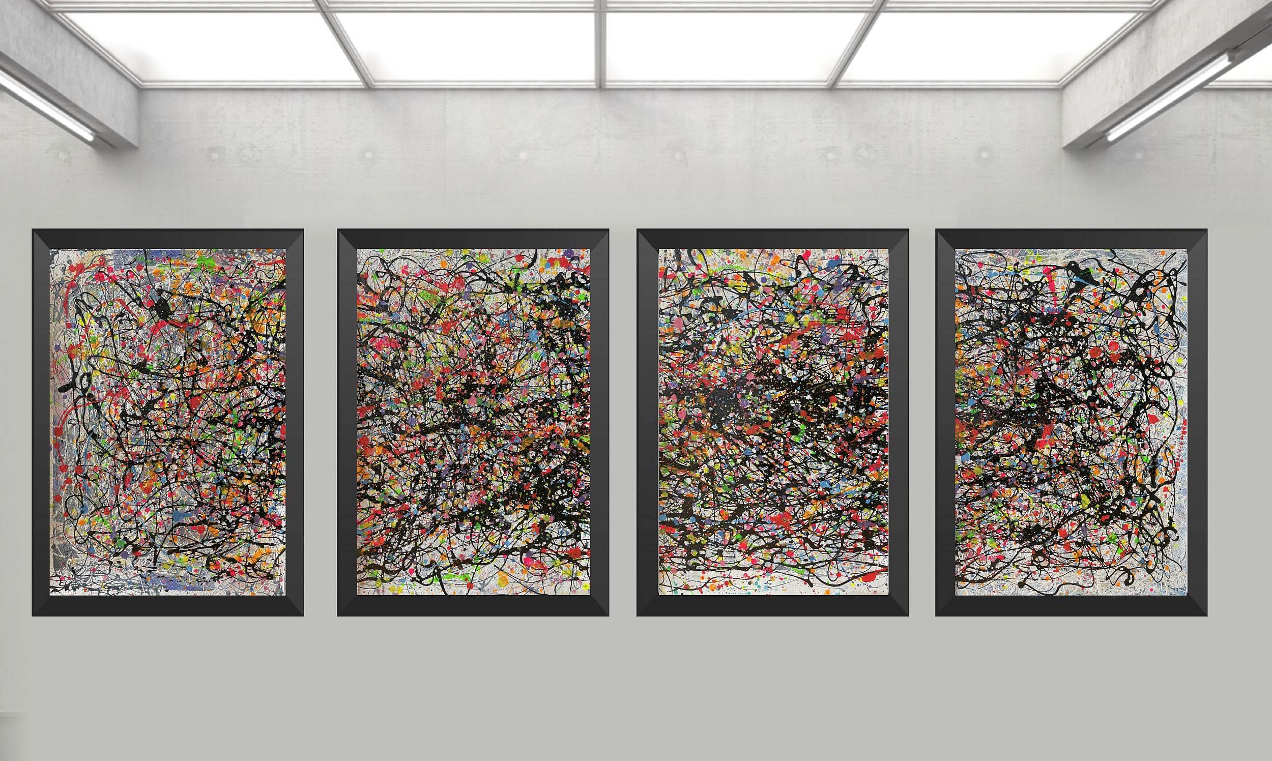 Juan Jose Garay Interior Painting - Rhythm of Color in Four