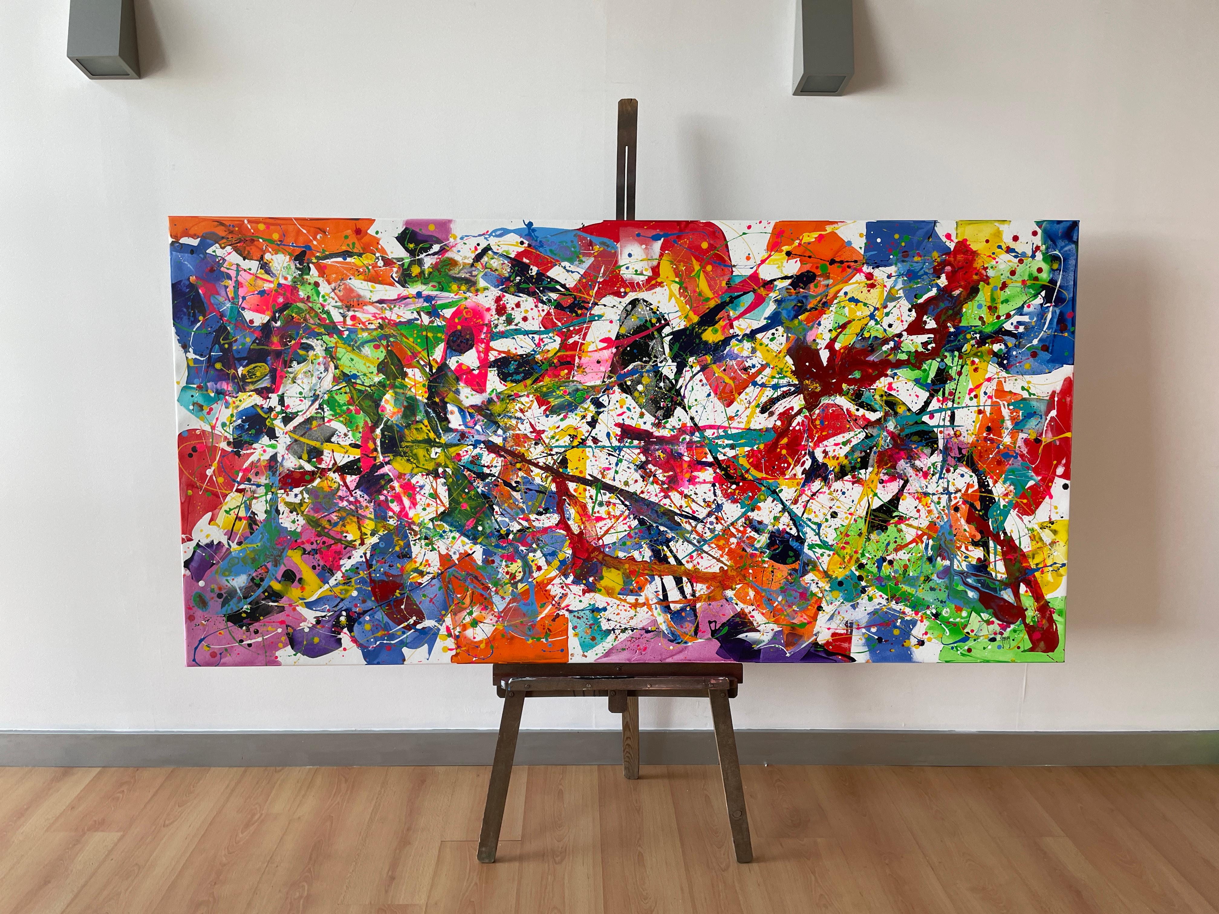 Splash of Colors  - Abstract Expressionist Painting by Juan Jose Garay