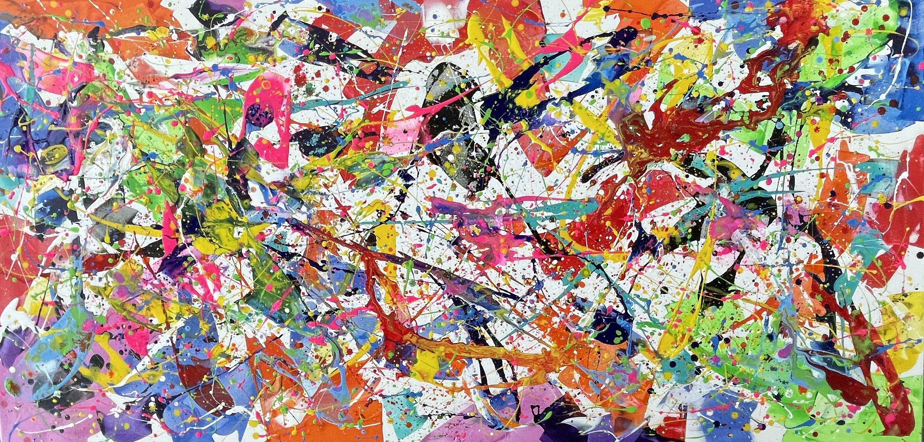 Juan Jose Garay Abstract Painting - Splash of Colors 