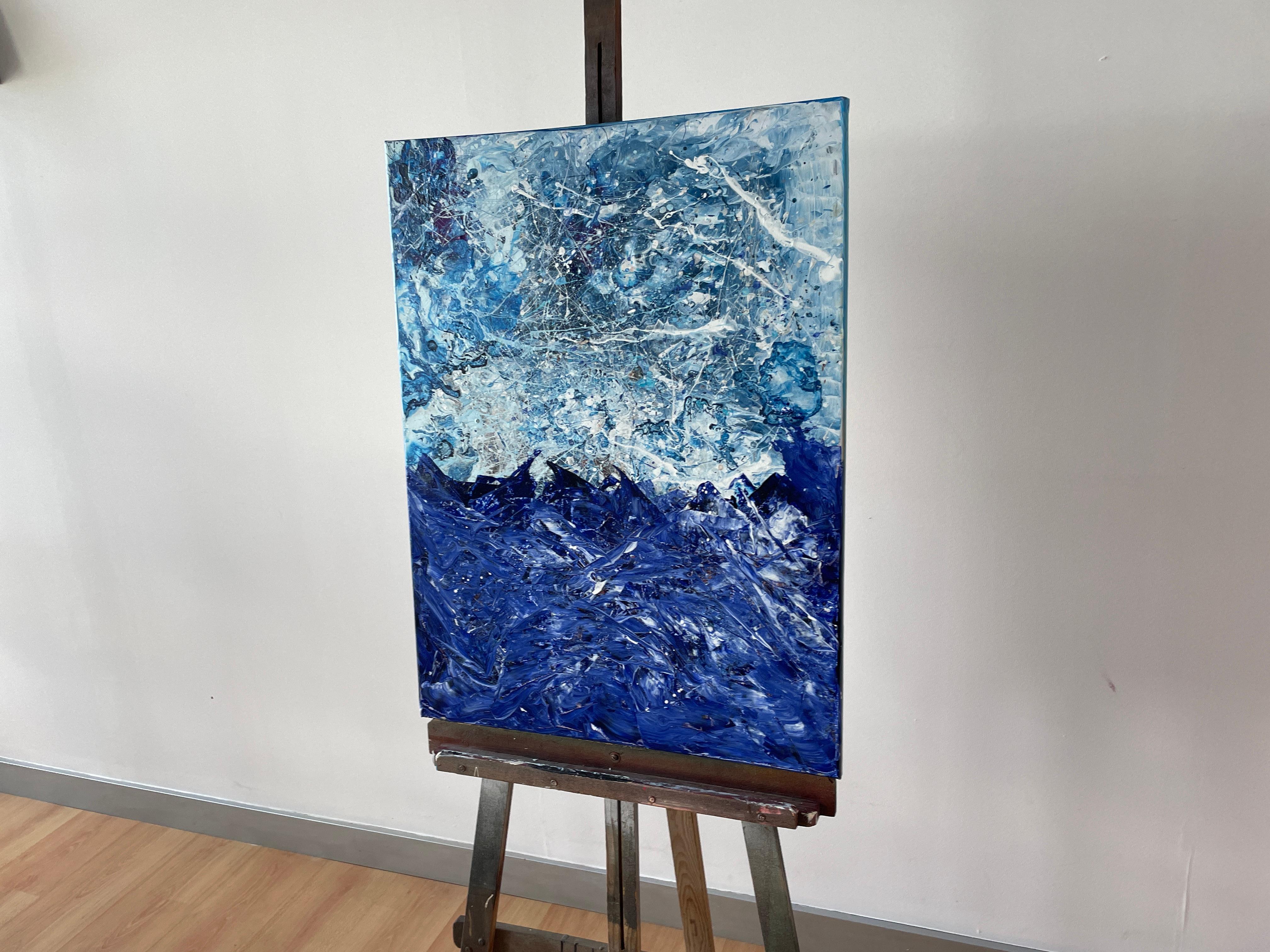 Storm in the Ocean - Abstract Expressionist Painting by Juan Jose Garay