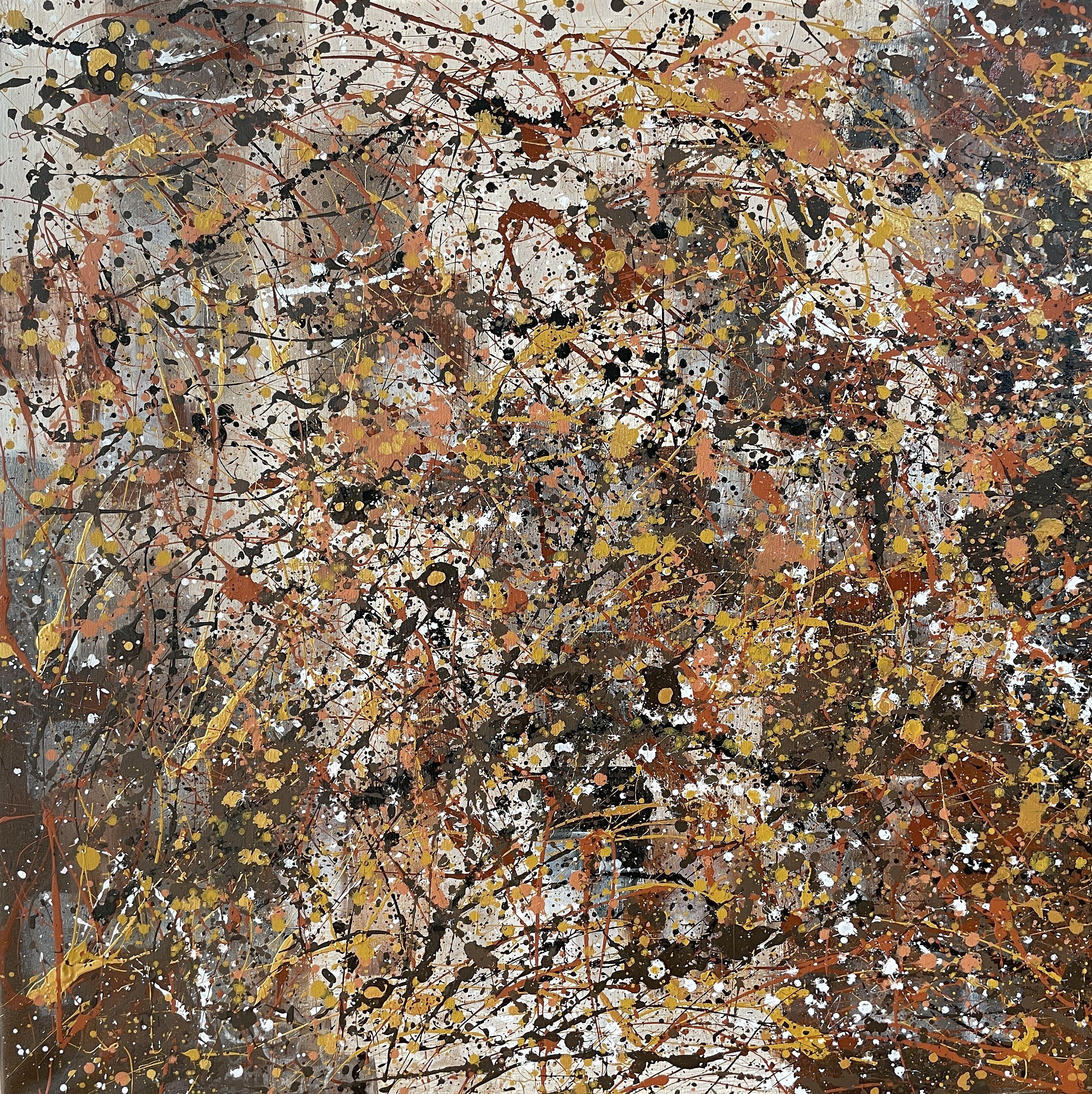 Lever de soleil dans la Savane - Painting de Juan Jose Garay