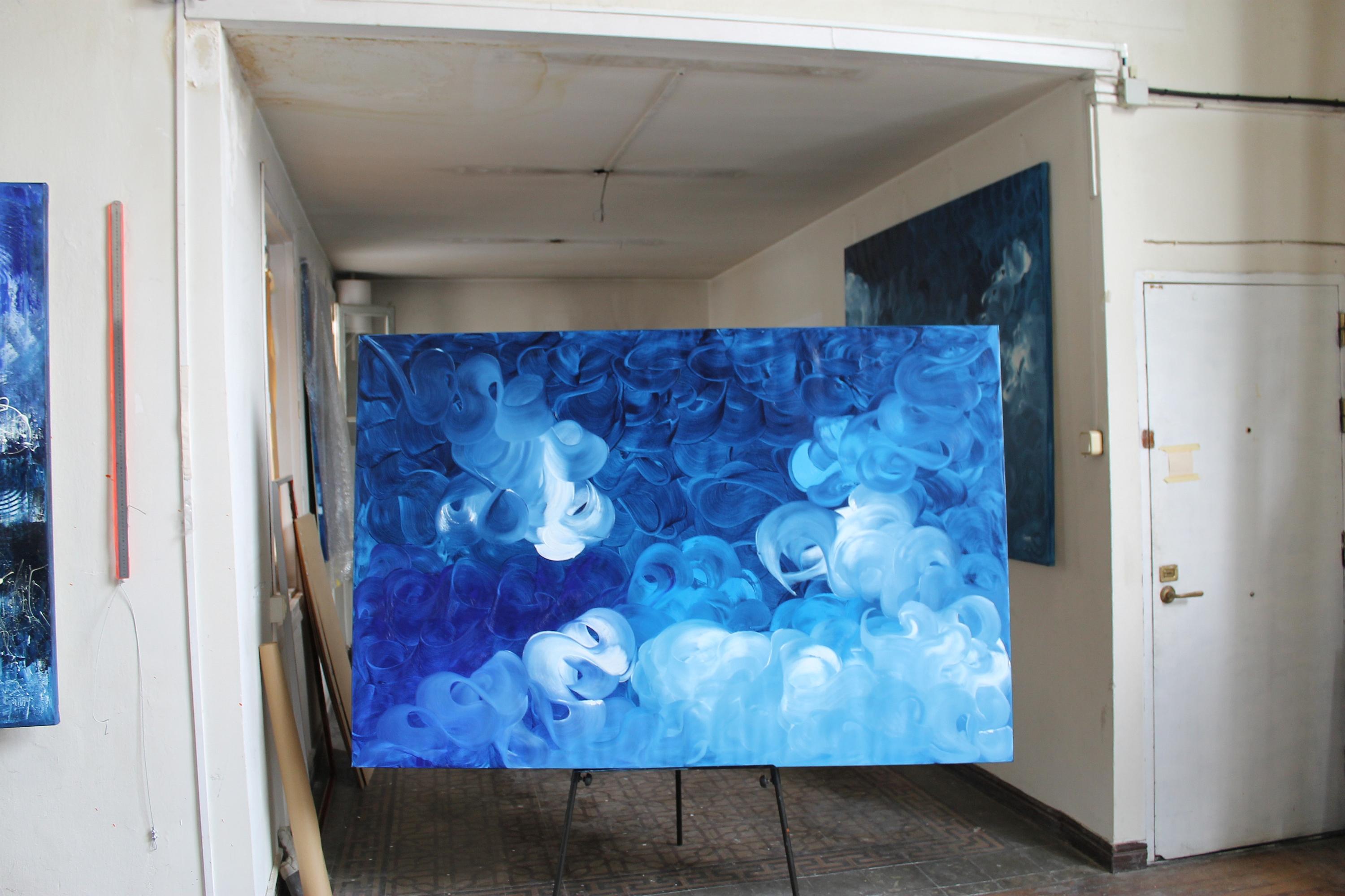 Due to the size of the work, it was Shipped rolled in a tube without a frame

Painting: Oil on Canvas. Oversize XXL Abstract Painting.

This large painting is a majestic work of art that exudes a sense of peace and serenity. The background of the