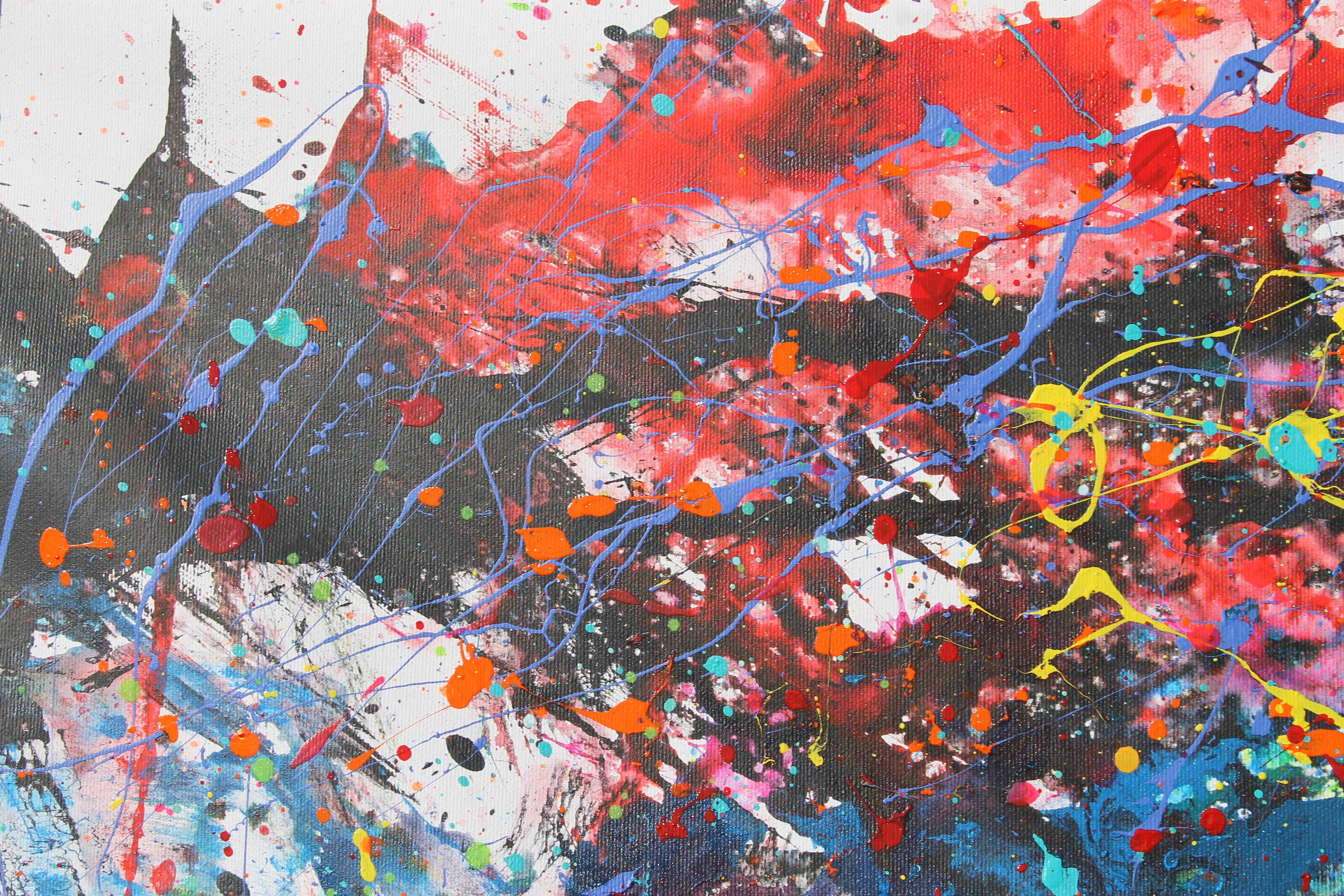 Dans cette œuvre, j'ai mis mon énergie créative dans un lien qui respire le dynamisme et la passion. En utilisant des acrílicos, il a fusionné le minimalisme avec l'expression abstraite, où chaque pincelle révèle un univers d'émotions. Es un tributo