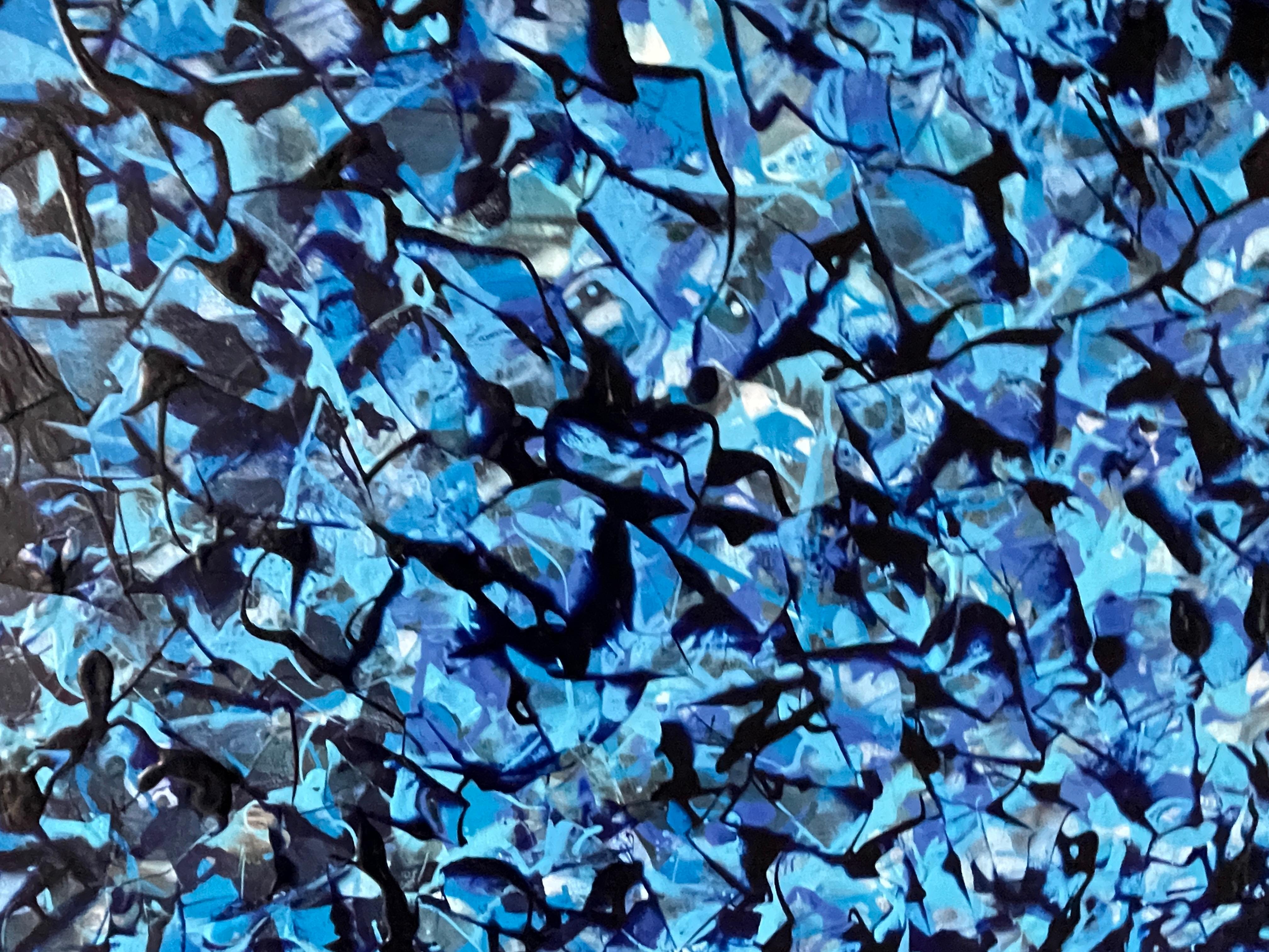 Bleu outremer abstrait en vente 6