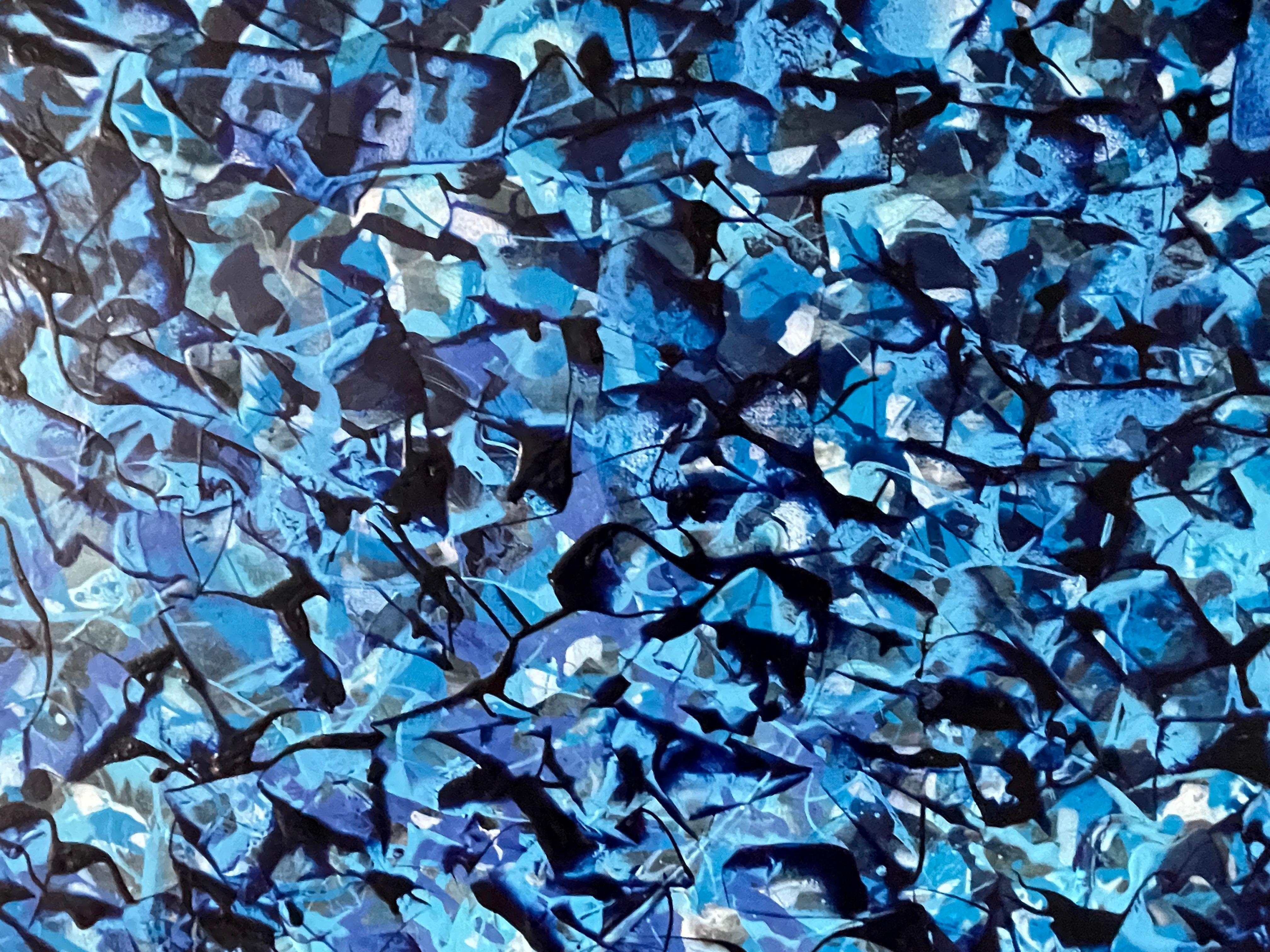 Bleu outremer abstrait en vente 7