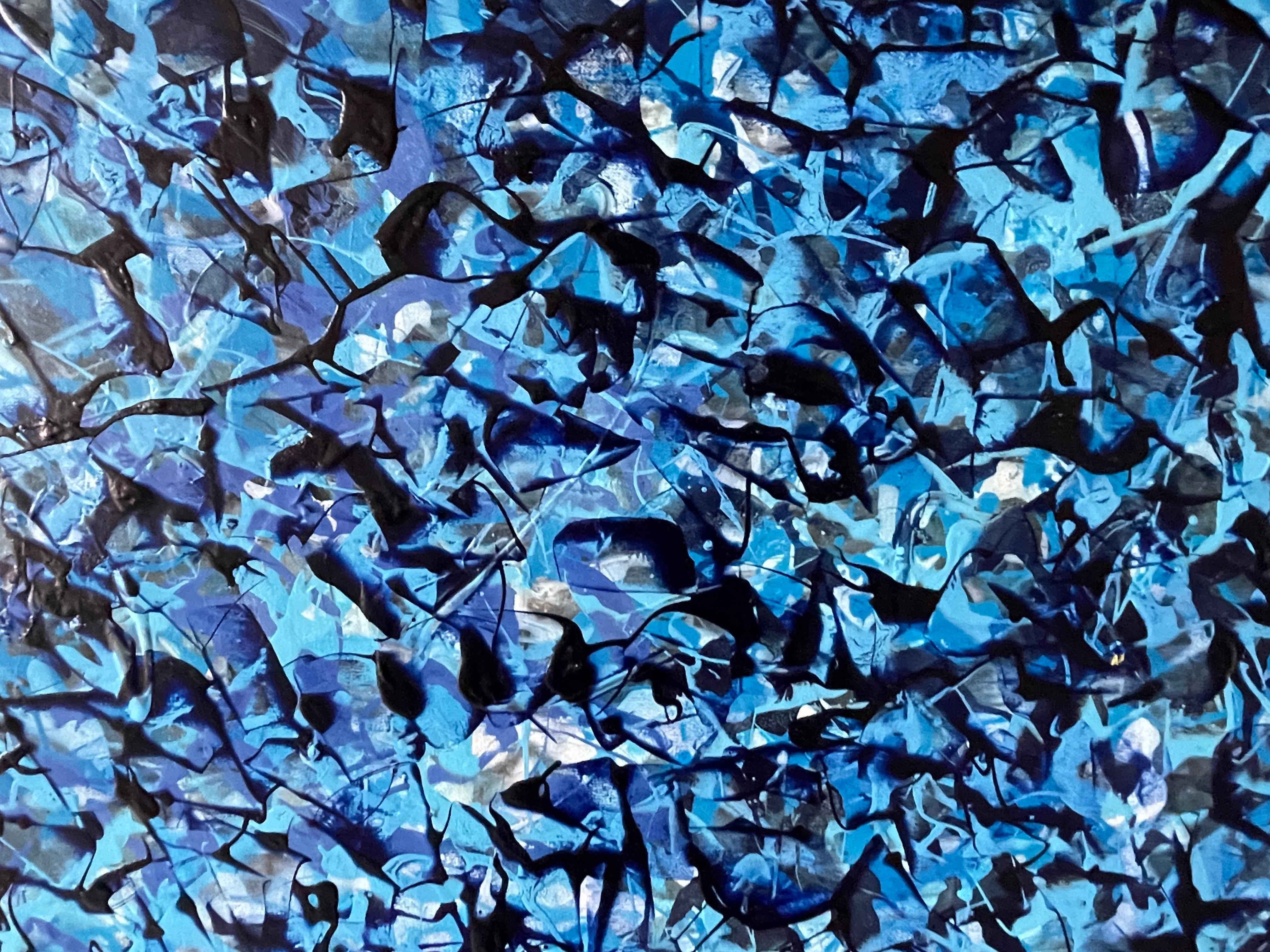 Bleu outremer abstrait en vente 8