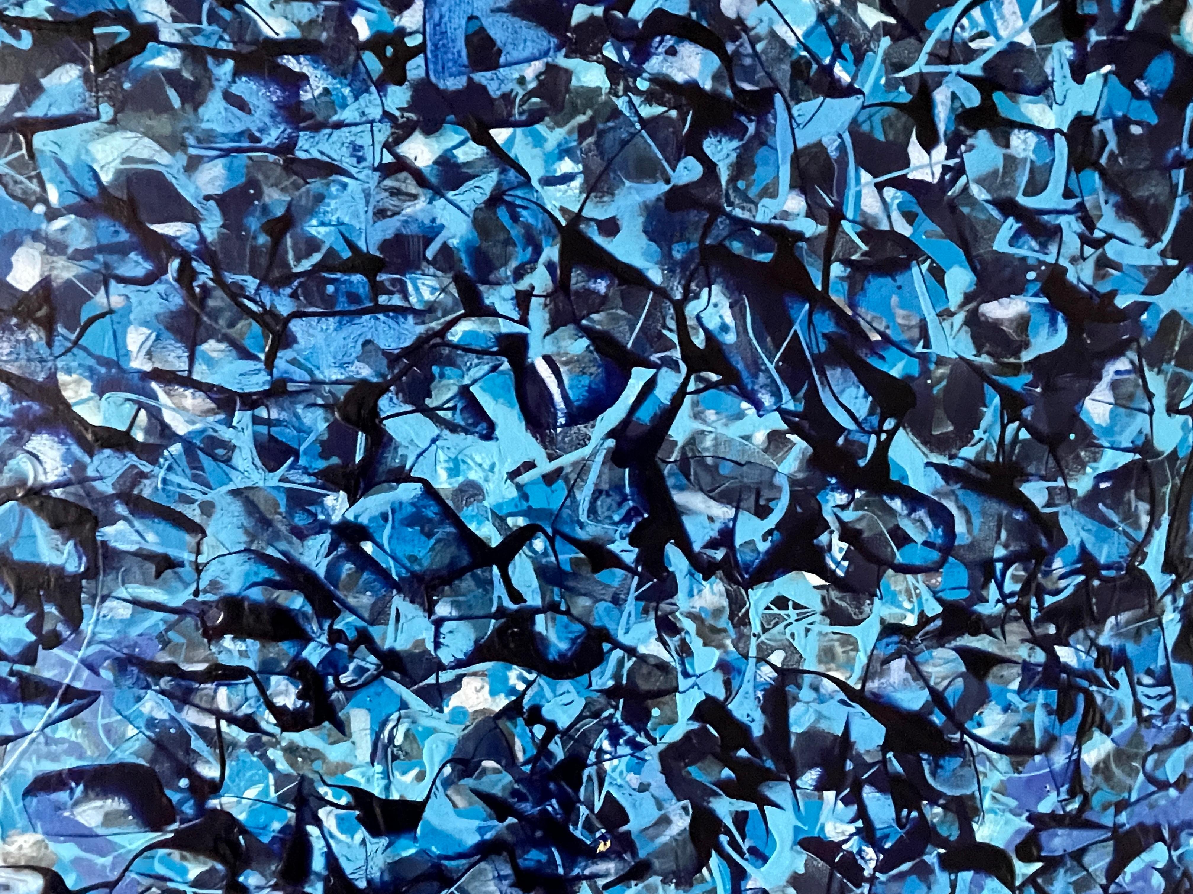 Bleu outremer abstrait en vente 9