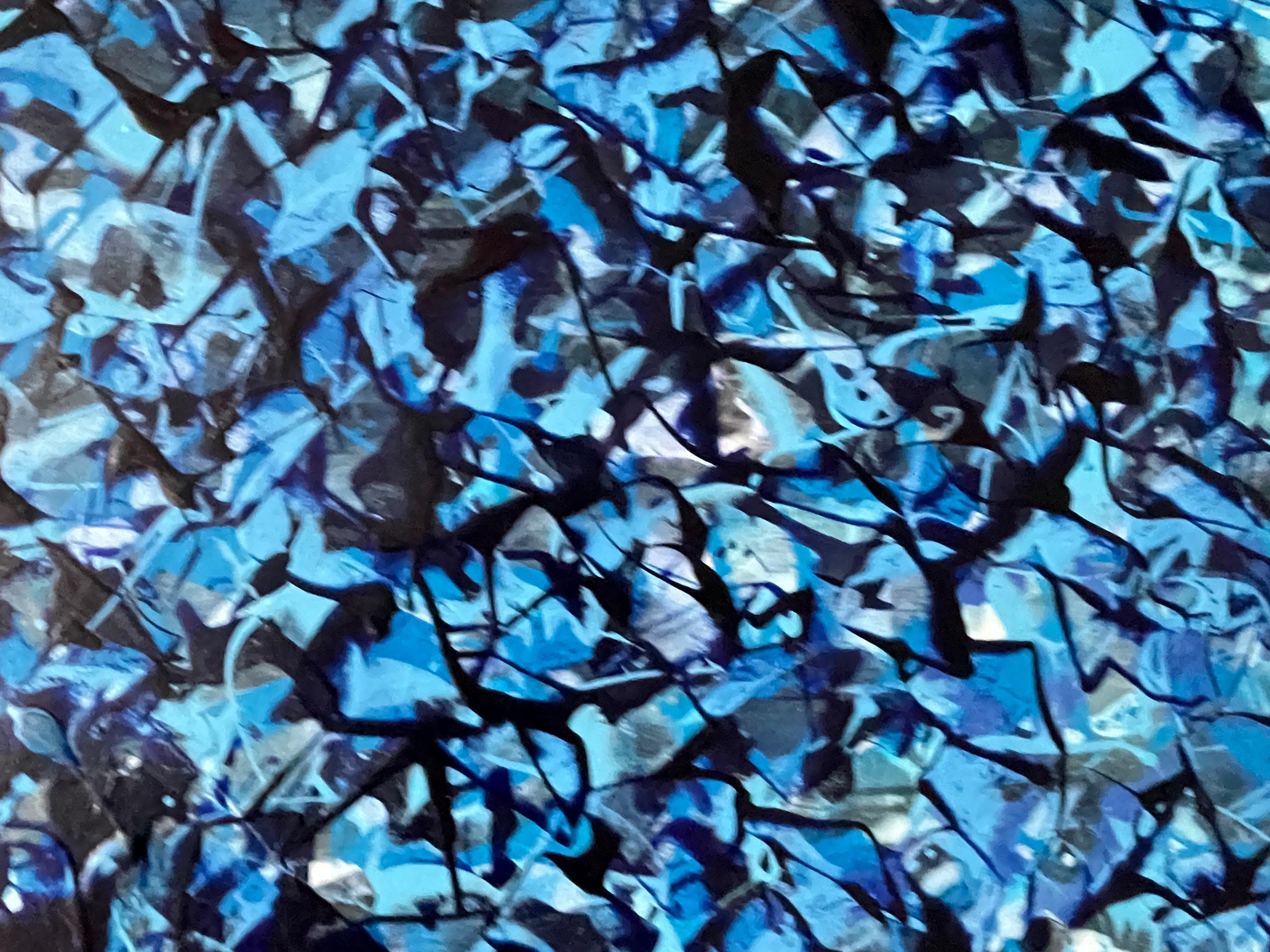 Bleu outremer abstrait en vente 5