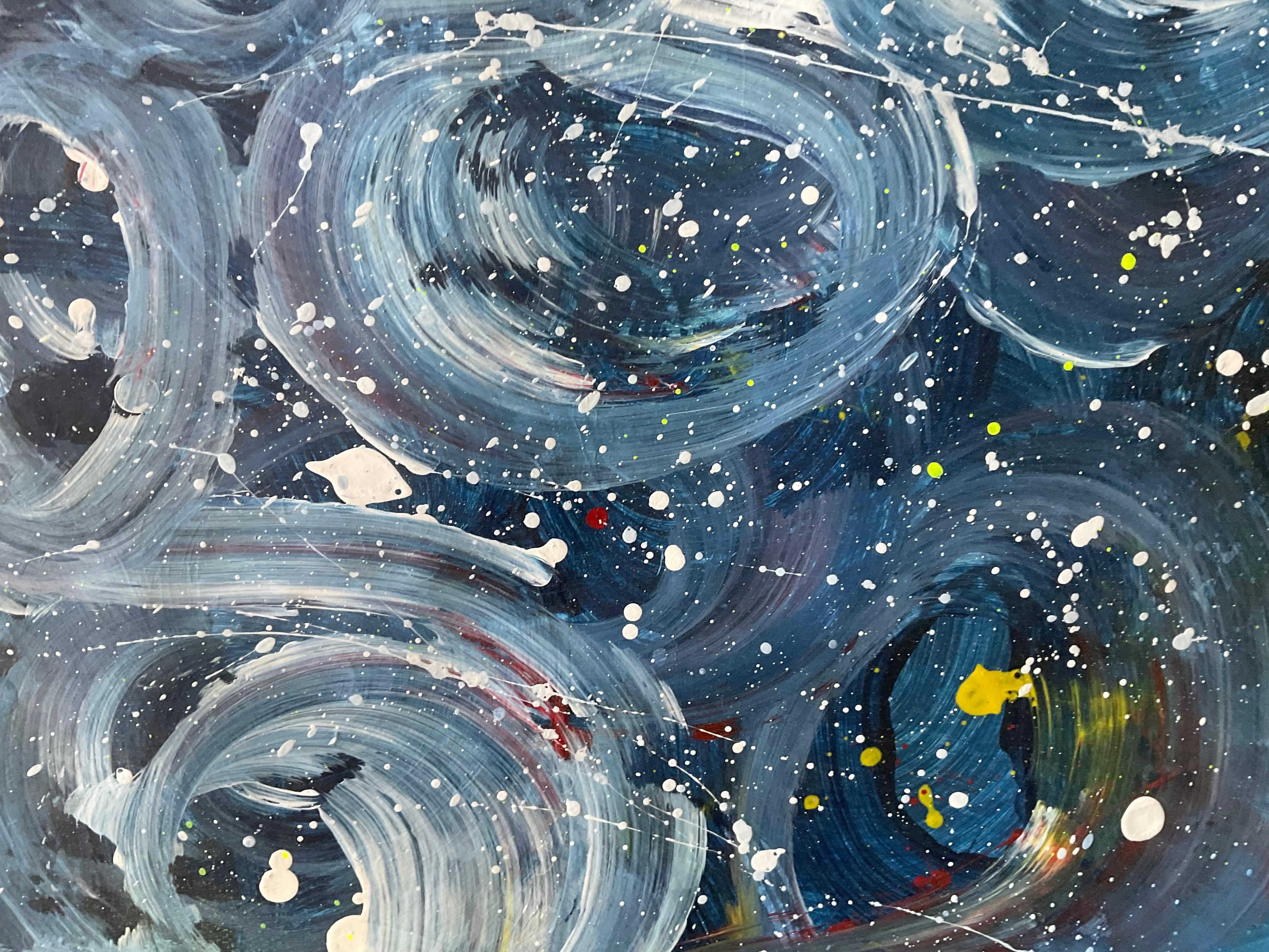 universe 01 - Gray Abstract Drawing by Juan Jose Garay