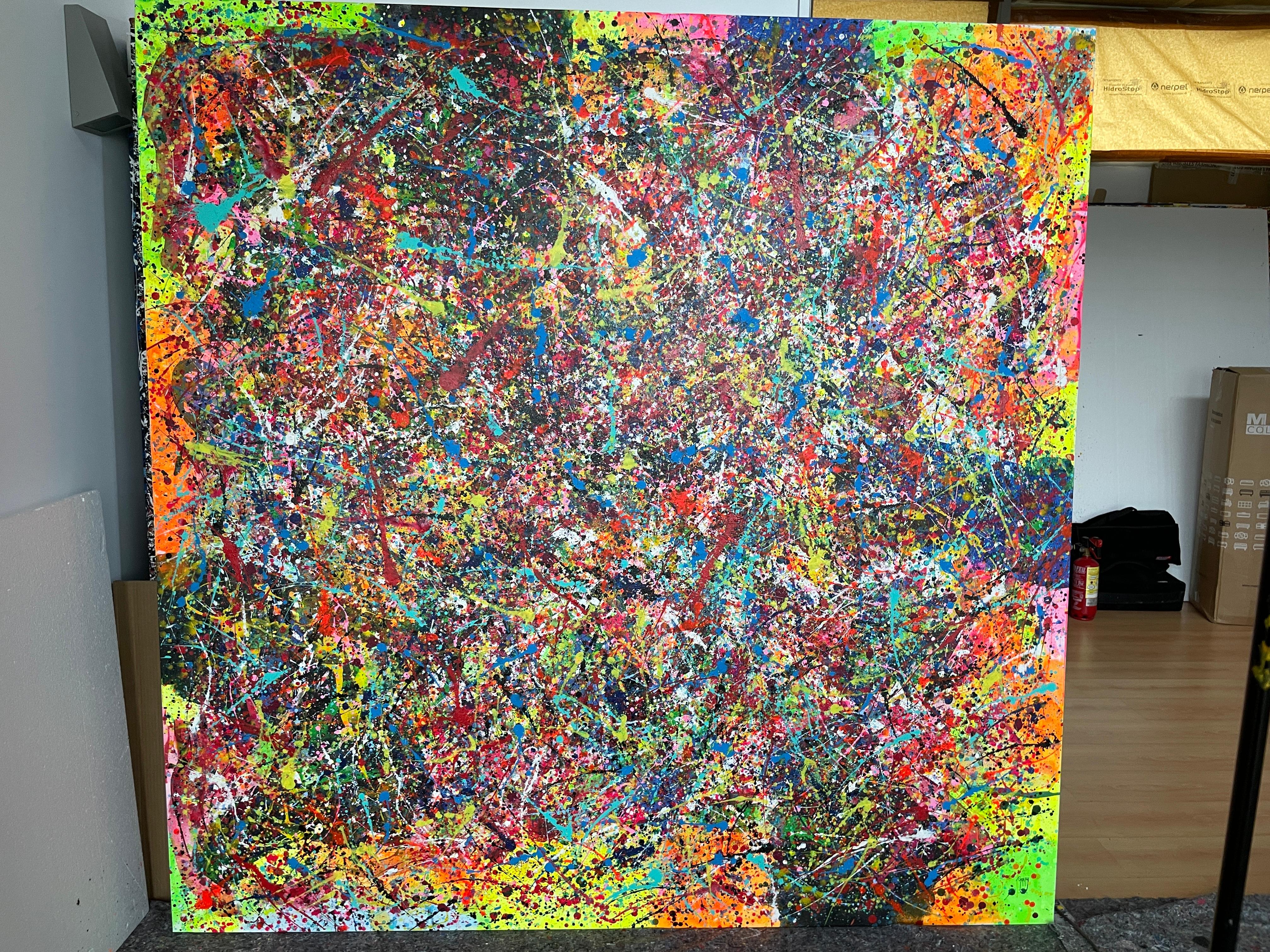 Universo di colori - dittico - Interior Painting Marrone di Juan Jose Garay