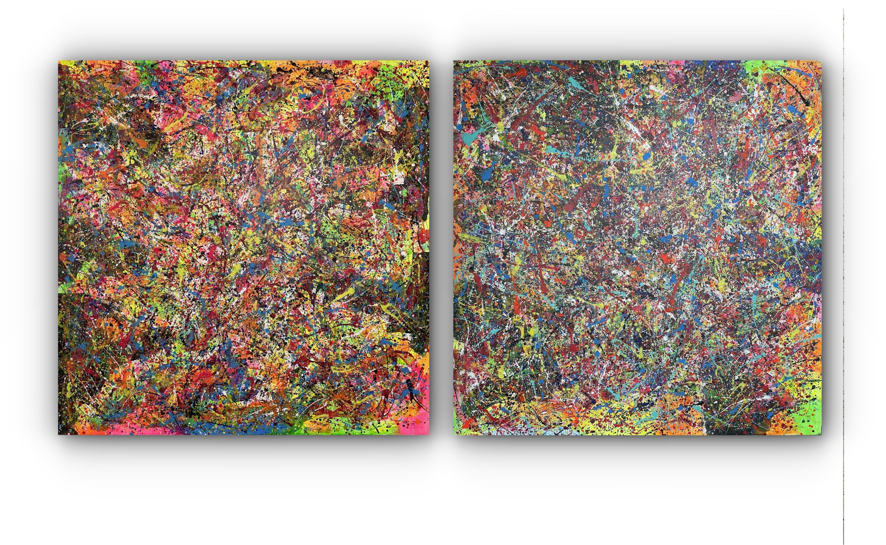 Interior Painting di Juan Jose Garay - Universo di colori - dittico
