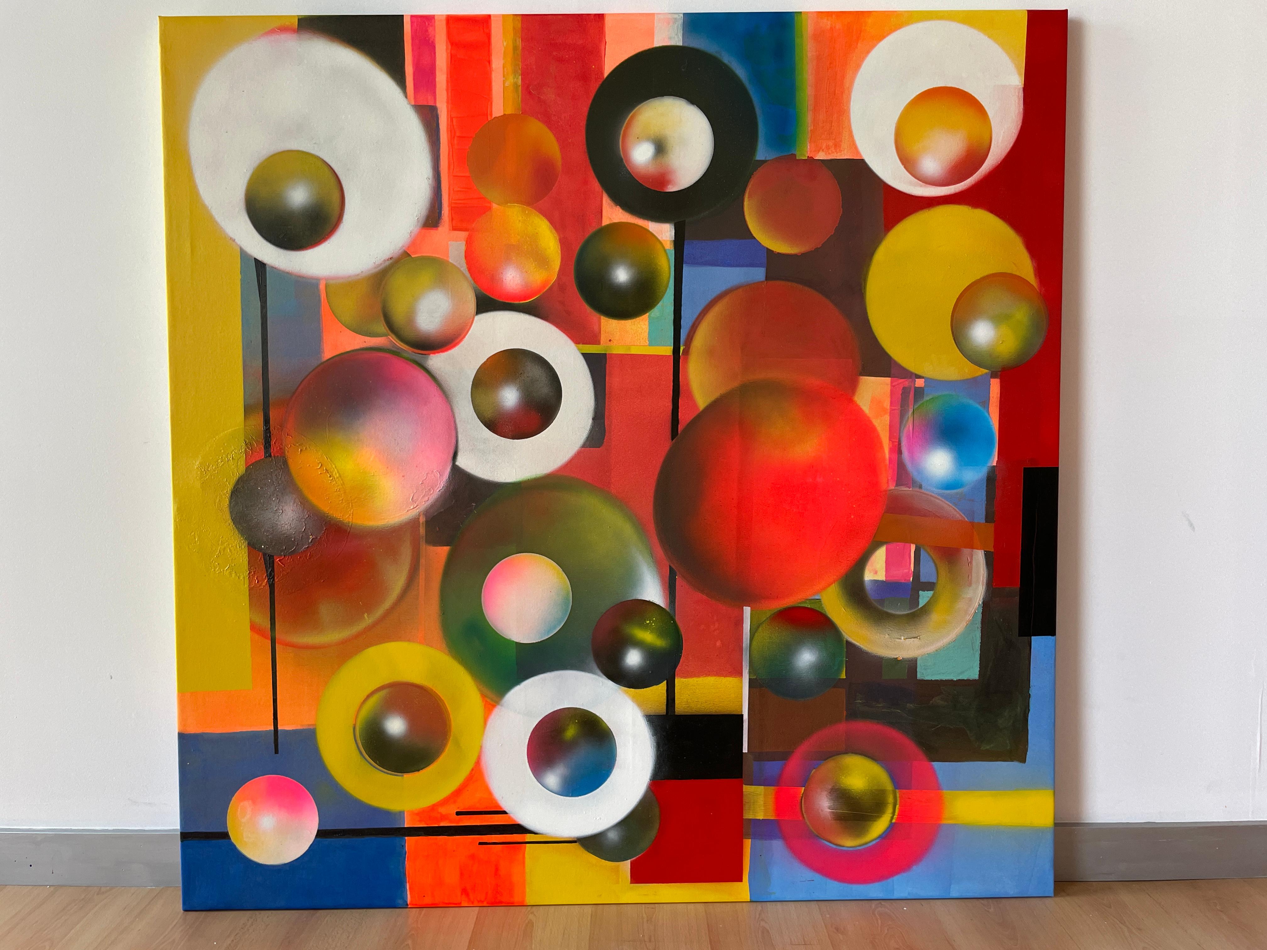 Gemälde: Acryl auf Leinwand. 

