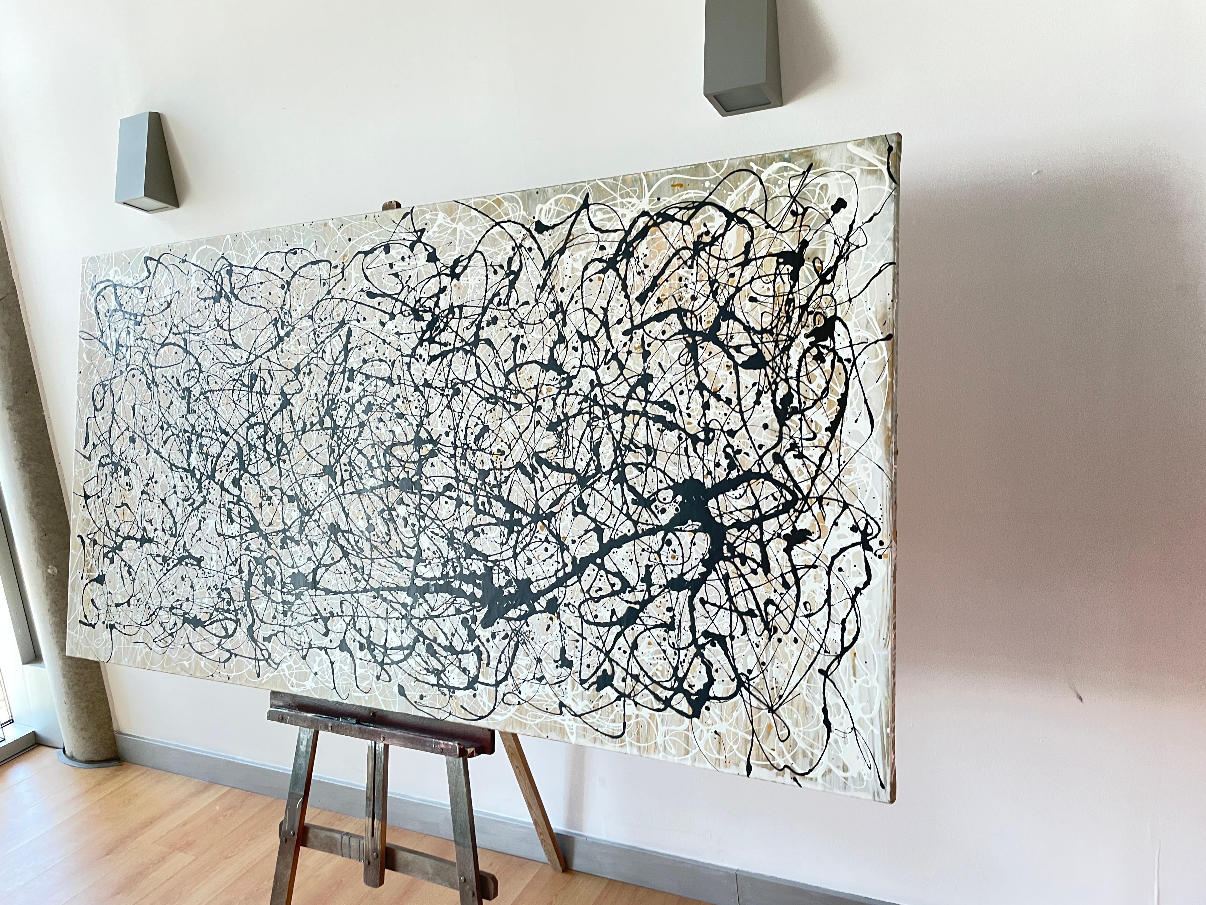 Sussurri della Nature - Abstract Painting Grigio di Juan Jose Garay