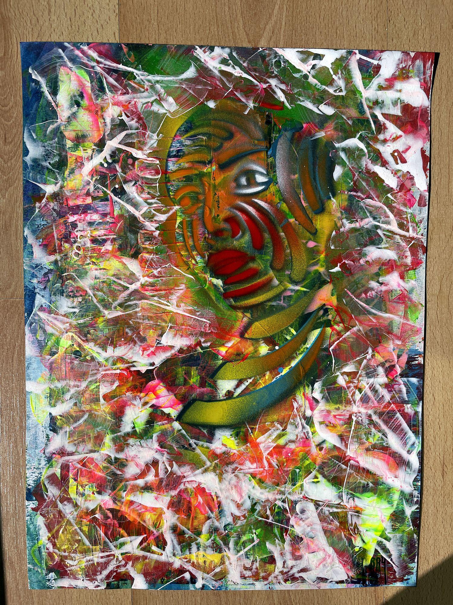 Femme 006 - Expressionnisme abstrait Painting par Juan Jose Garay