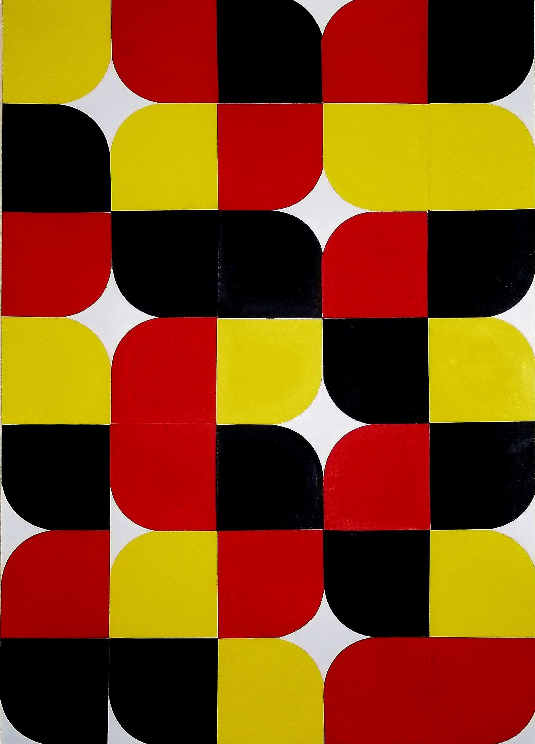 Feeling Groovy, 2020, Mixed Media on Paper - Mixed Media Art by Juan Jose Hoyos Quiles