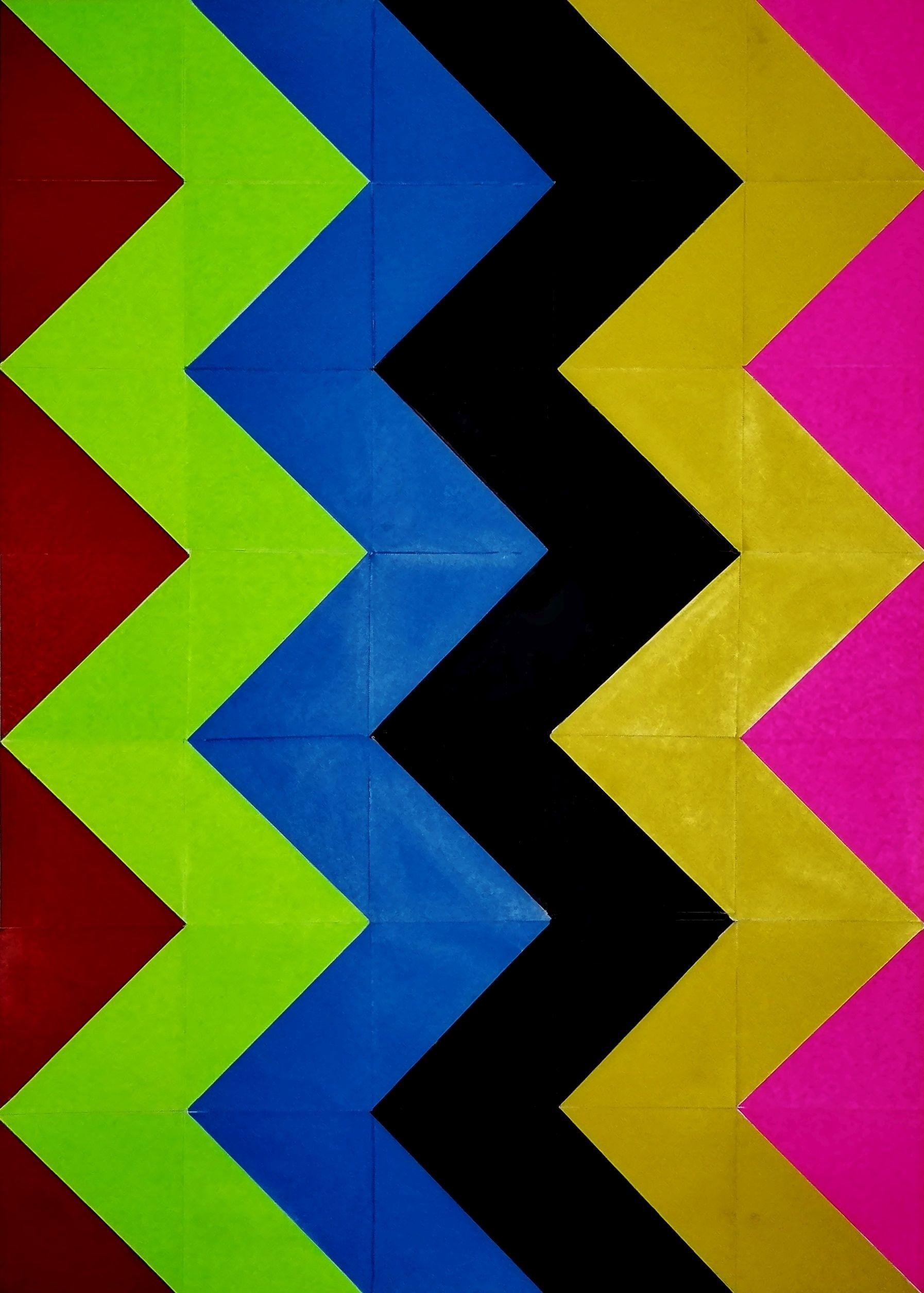 Zig Zag, Techniques mixtes sur papier - Mixed Media Art de Juan Jose Hoyos Quiles