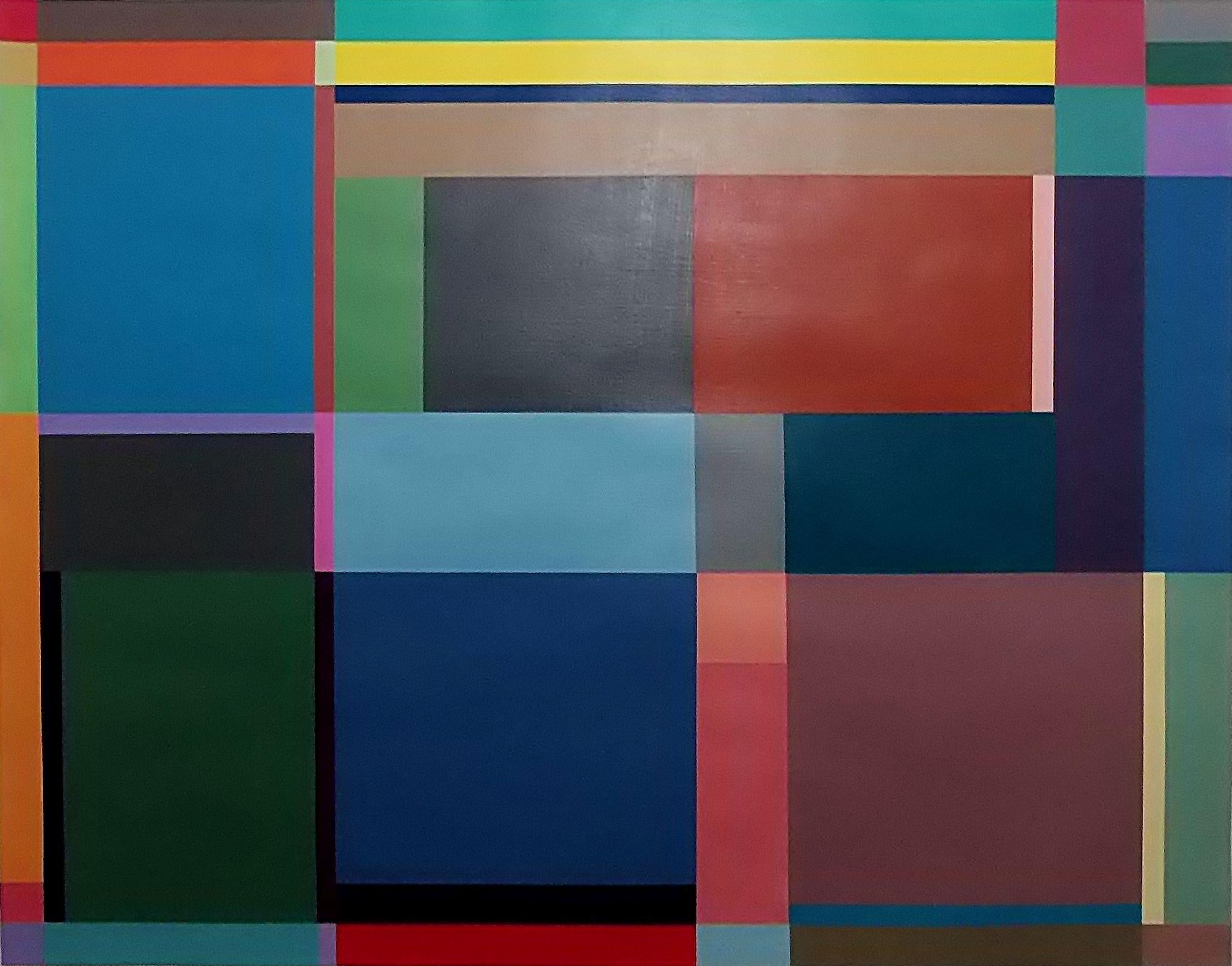 Abstract Painting Juan Jose Hoyos Quiles - Composition en béton 11, 2019, peinture, acrylique sur papier