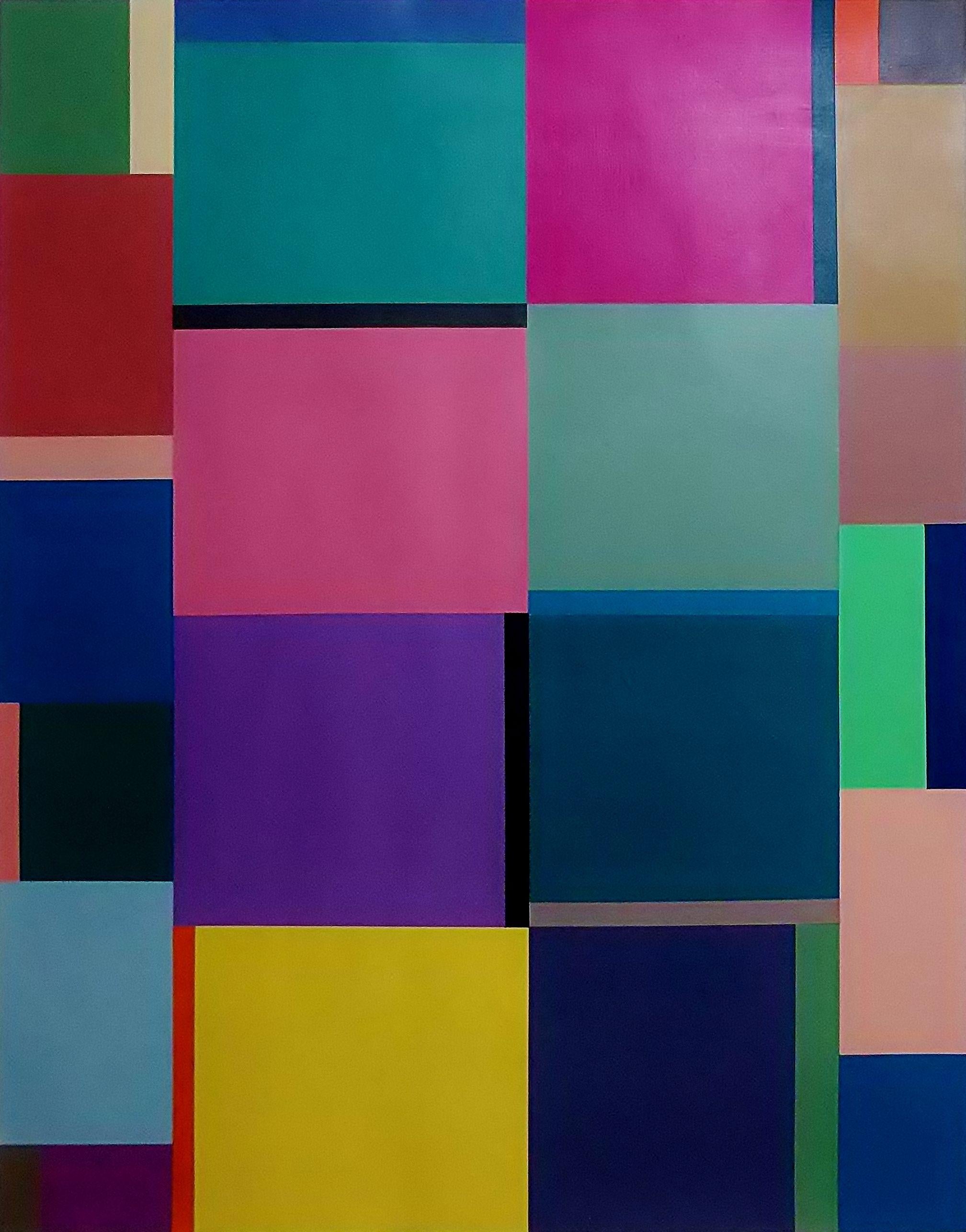 Concrete Composition 12, 2019, Gemälde, Acryl auf Papier