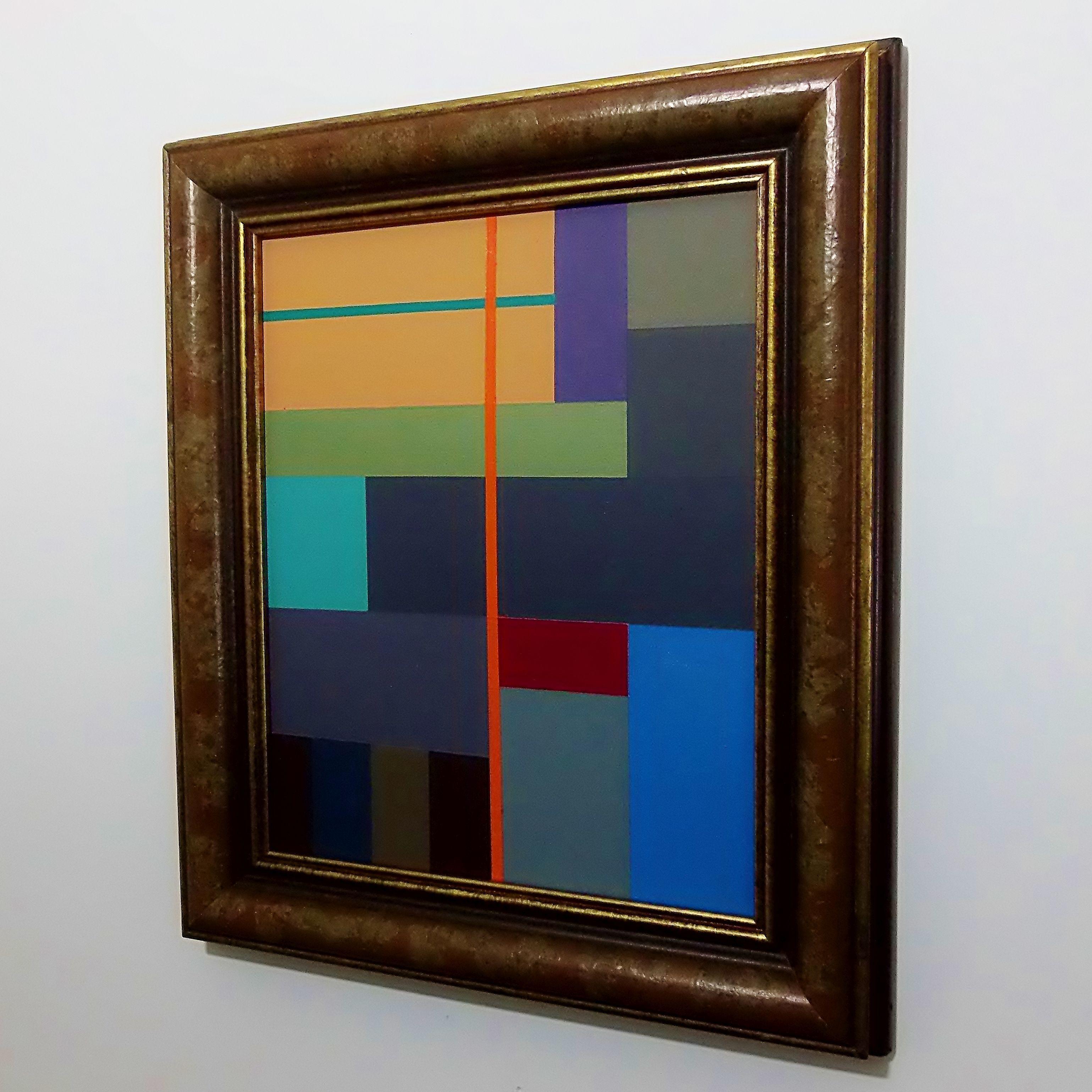 Concrete Composition 15, Malerei, Acryl auf Papier im Angebot 1