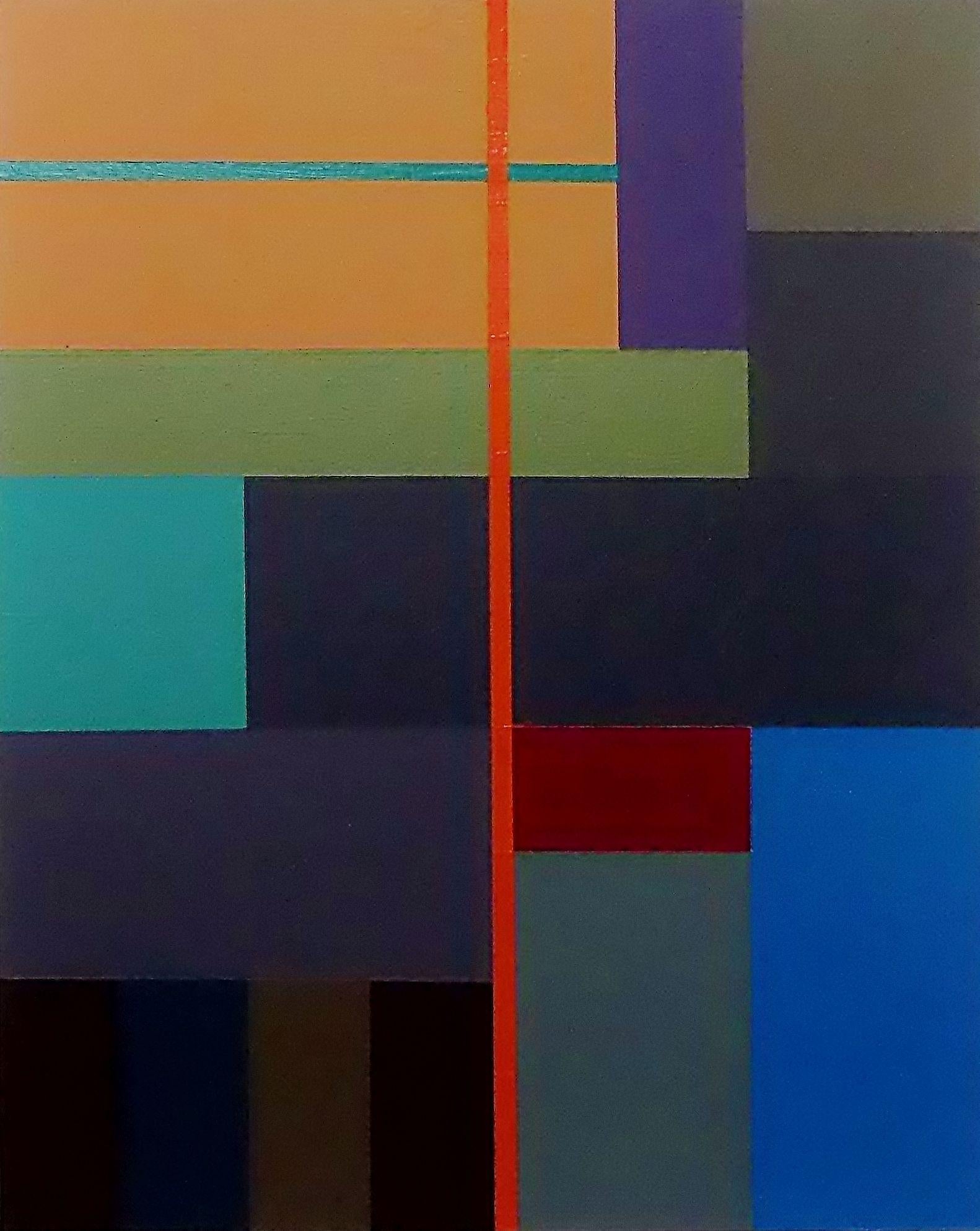Composition concrète 15, peinture, acrylique sur papier