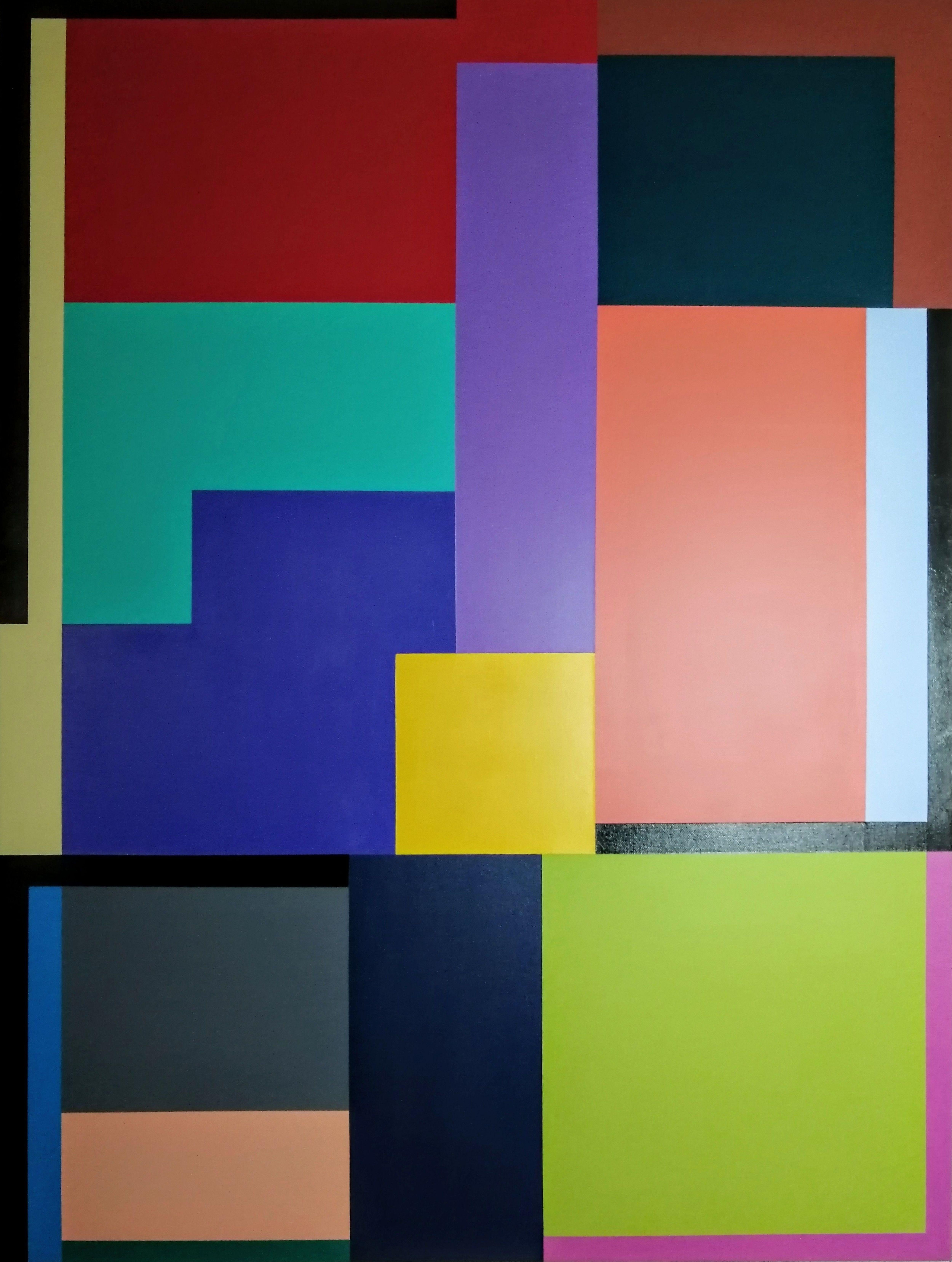 Beton-Komposition 25, Gemälde, Acryl auf Leinwand