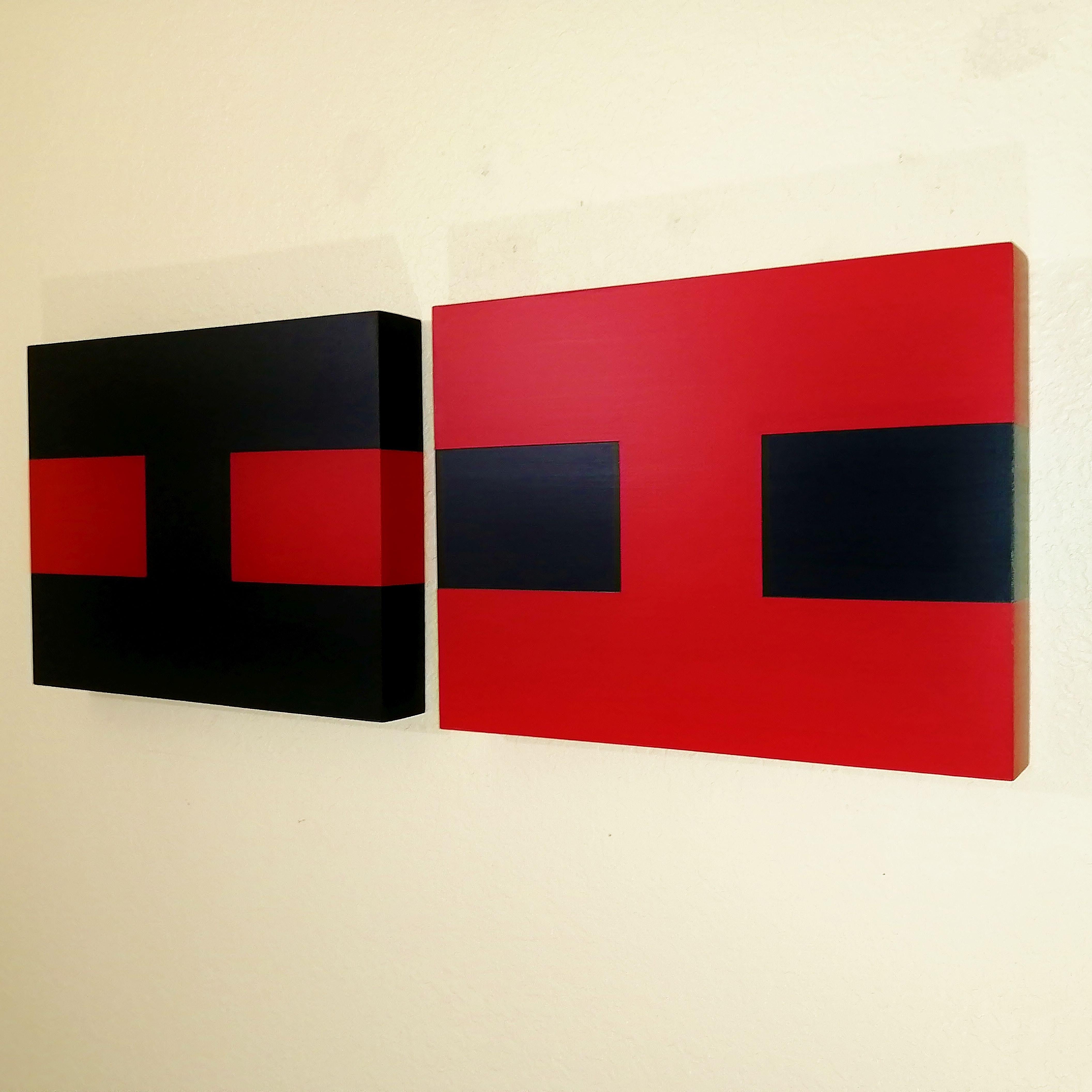 Flamenco (Diptychon), 2020, Gemälde, Acryl auf Holzplatte (Minimalistisch), Painting, von Juan Jose Hoyos Quiles