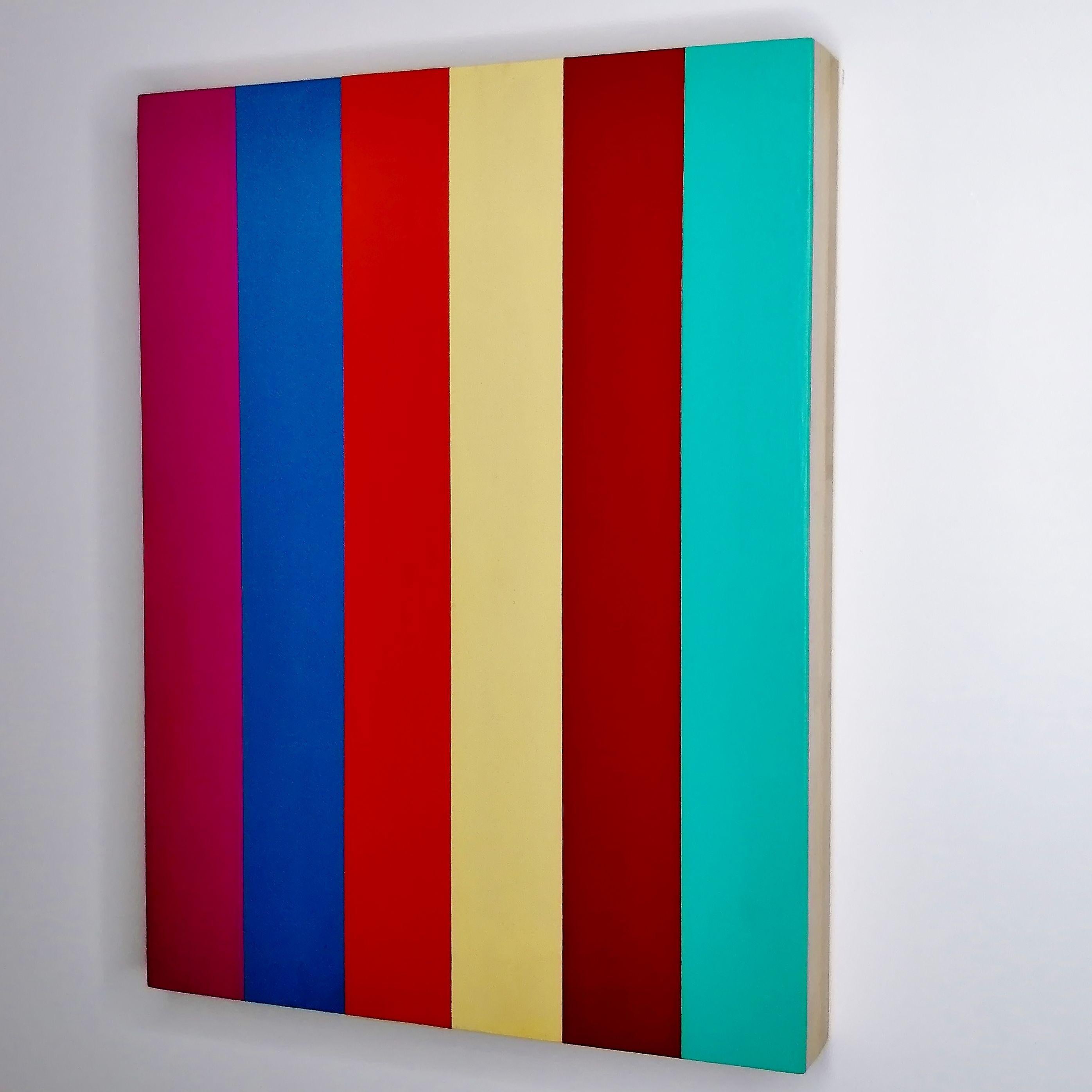 Ritmo Numero Dos, 2021, Gemälde, Acryl auf Holzplatte – Painting von Juan Jose Hoyos Quiles