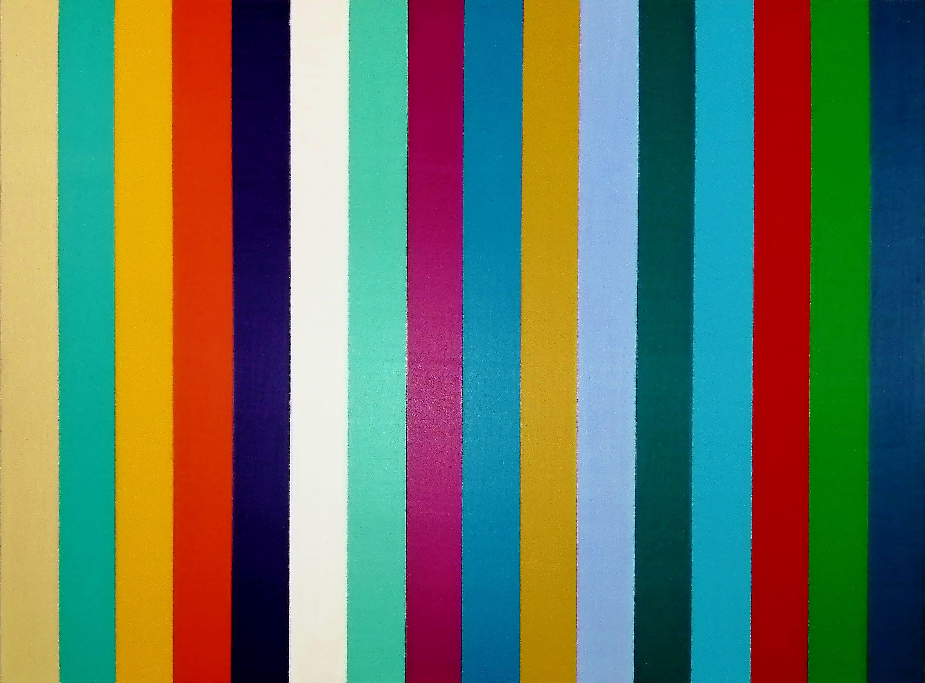 Juan Jose Hoyos Quiles Abstract Painting - Ritmo Numero Uno, 2020, Painting, Acrylic on Wood Panel