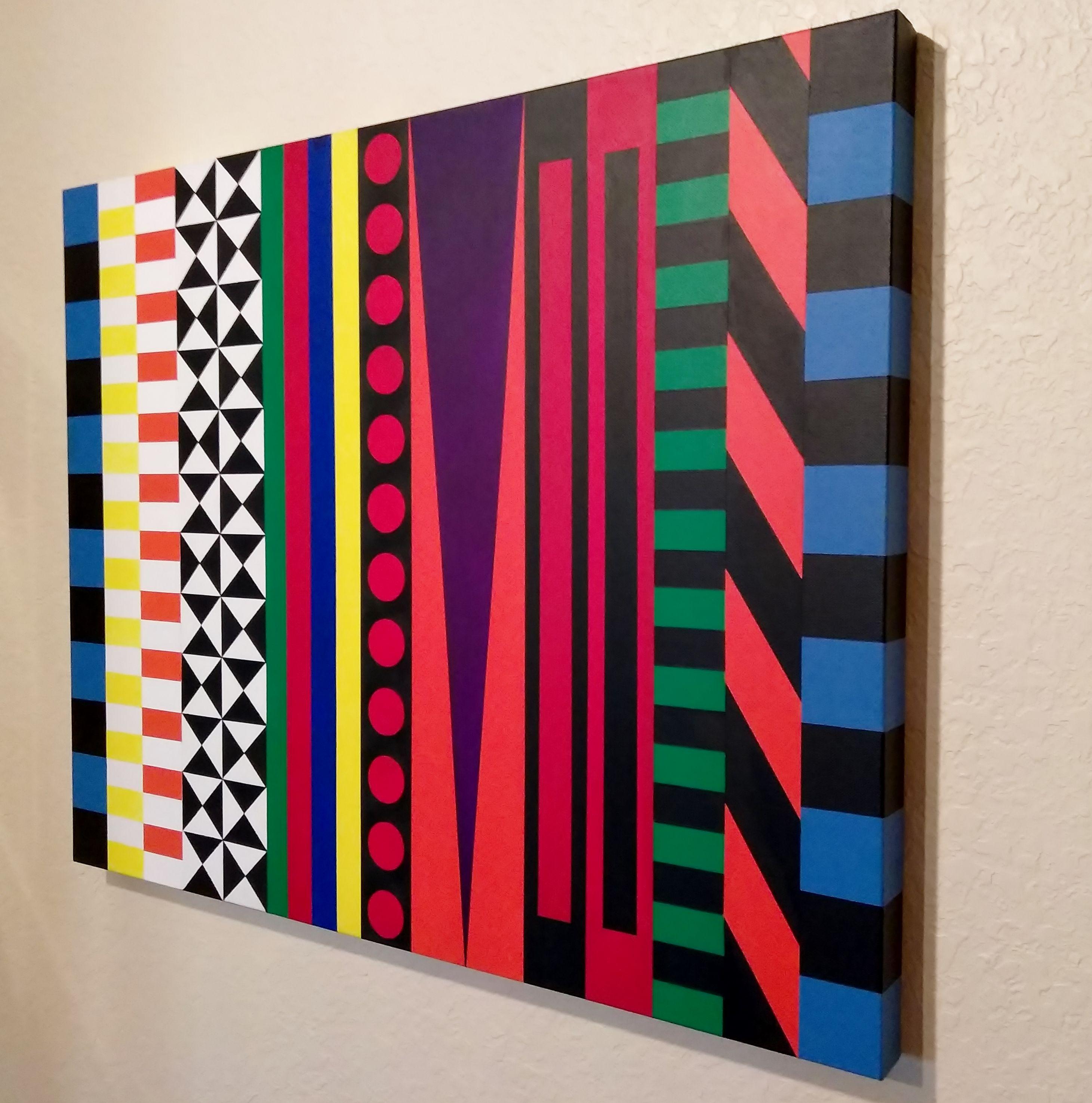 SeÃ±ales Numero Tres (Signals Number Three) 2017, Painting, Acrylic on Canvas - Black Abstract Painting by Juan Jose Hoyos Quiles
